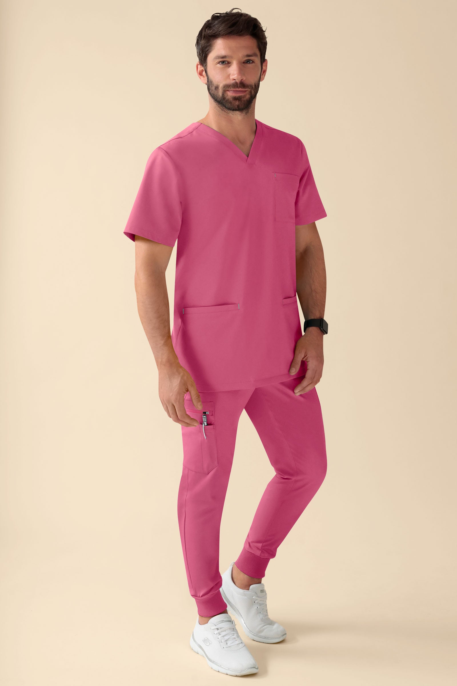 KAERE broek heren - zoom met boord korte maat oud rose