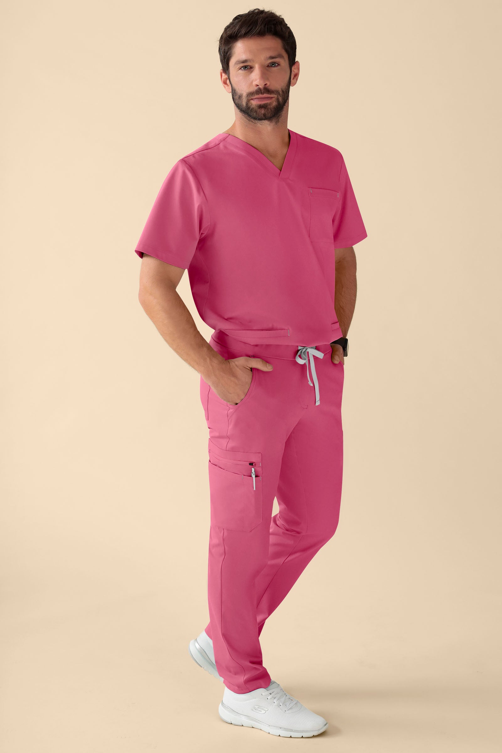 KAERE broek heren - korte maat met beenzak oud rose