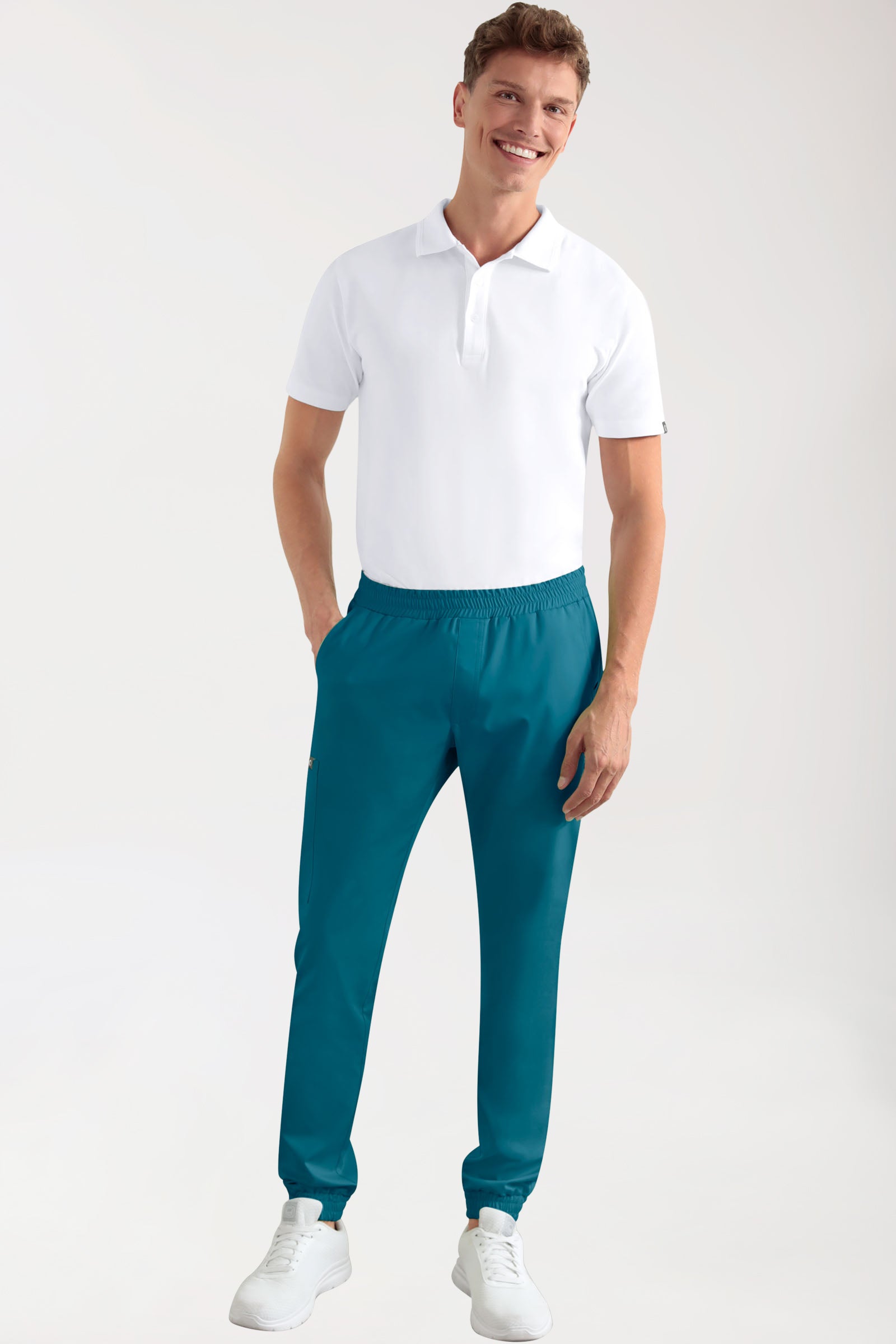 CORE cargo broek heren- joggingbroek style petrol, Voorzijde view