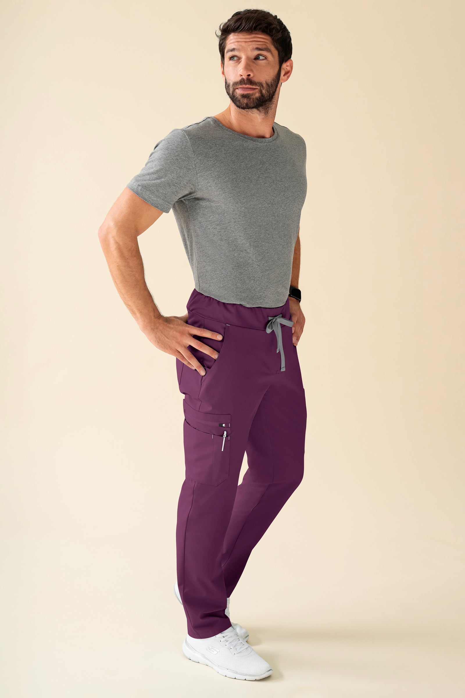 KAERE broek heren - korte maat met beenzak pruimen