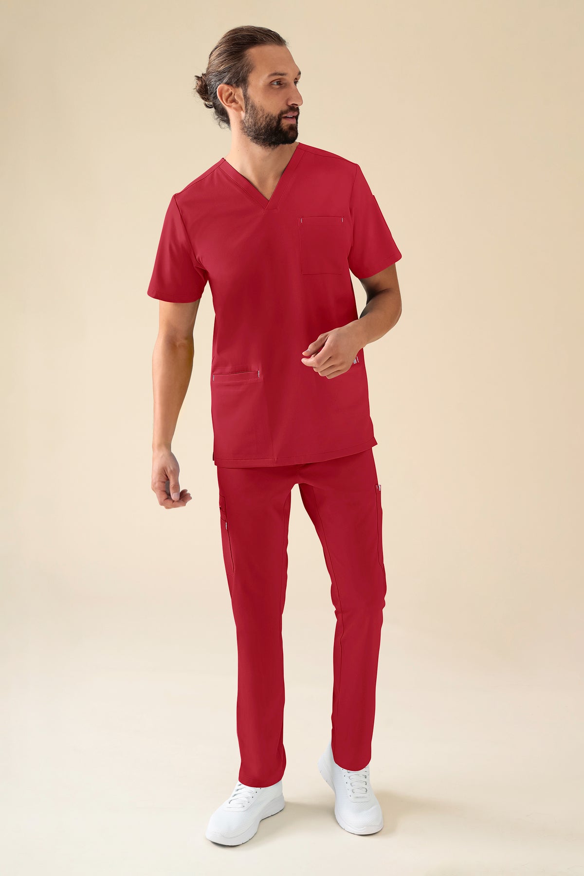 KAERE broek heren - met beenzak rood, Voorzijde view