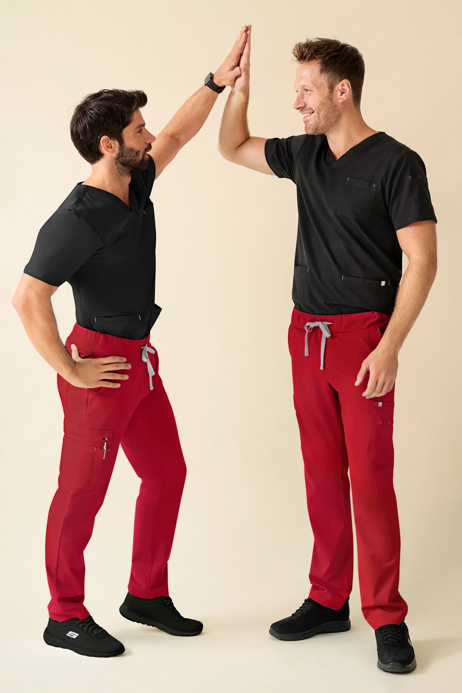 KAERE broek heren - korte maat met beenzak rood