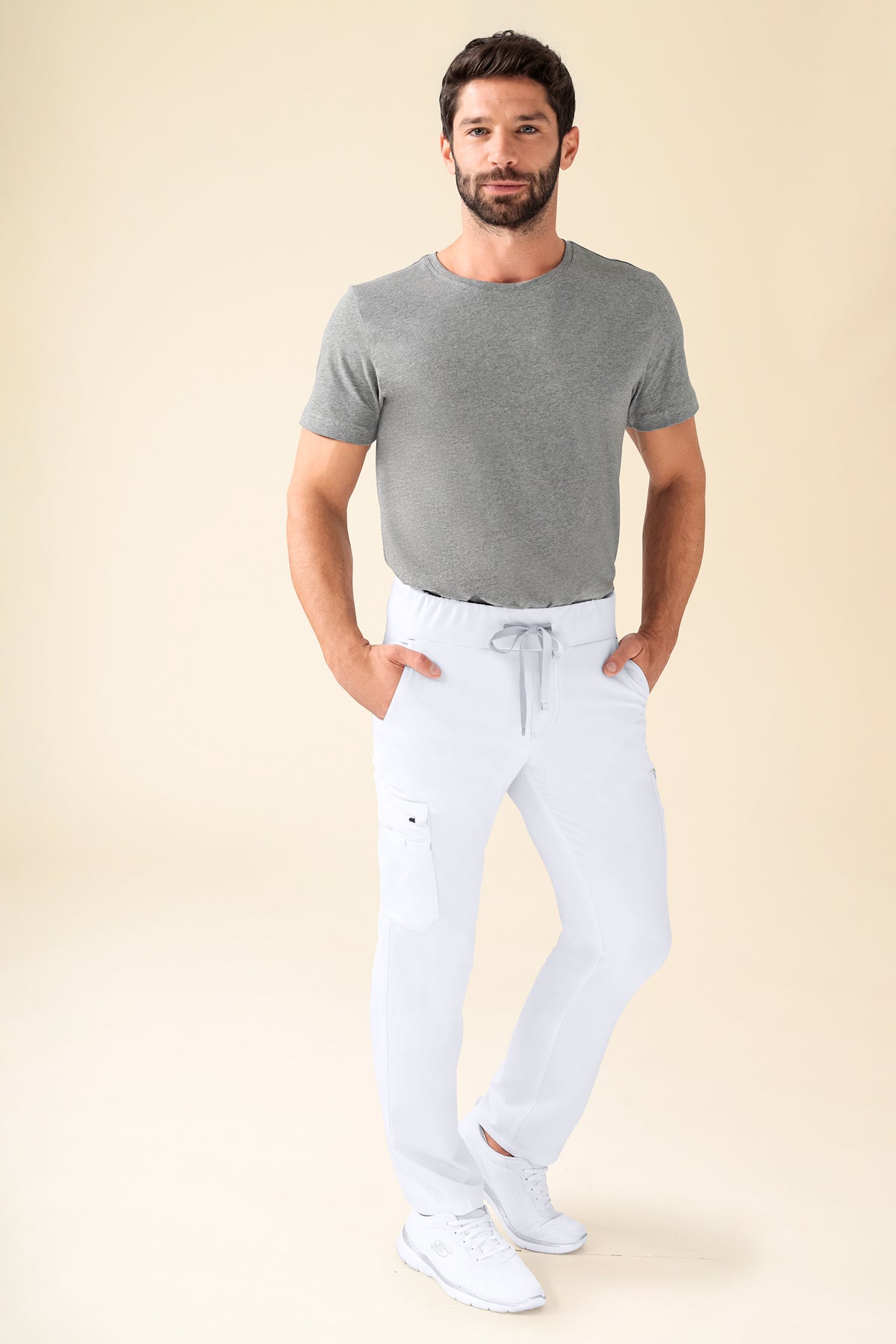 KAERE broek heren - korte maat met beenzak wit