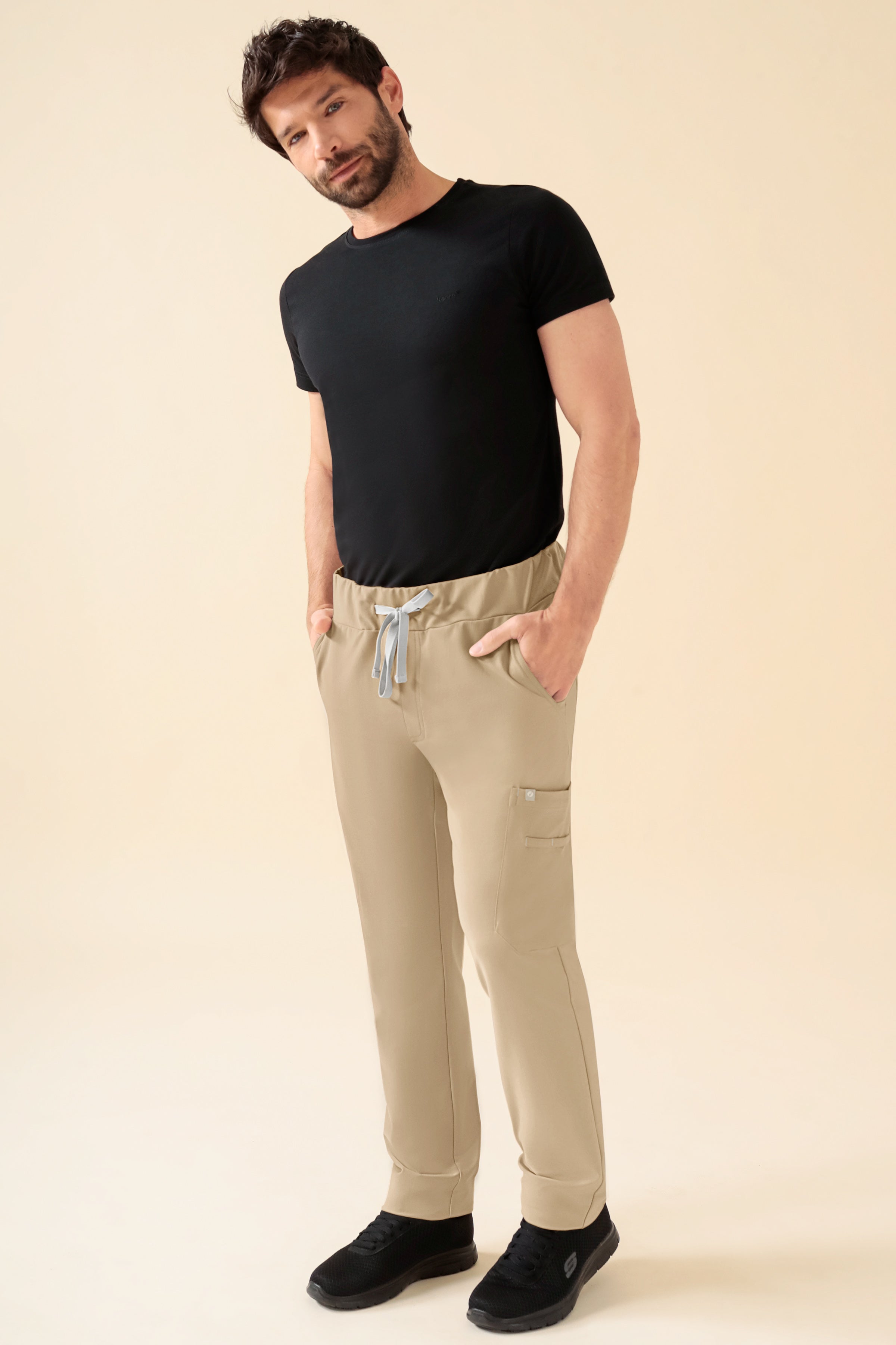 KAERE broek heren - korte maat met beenzak zand