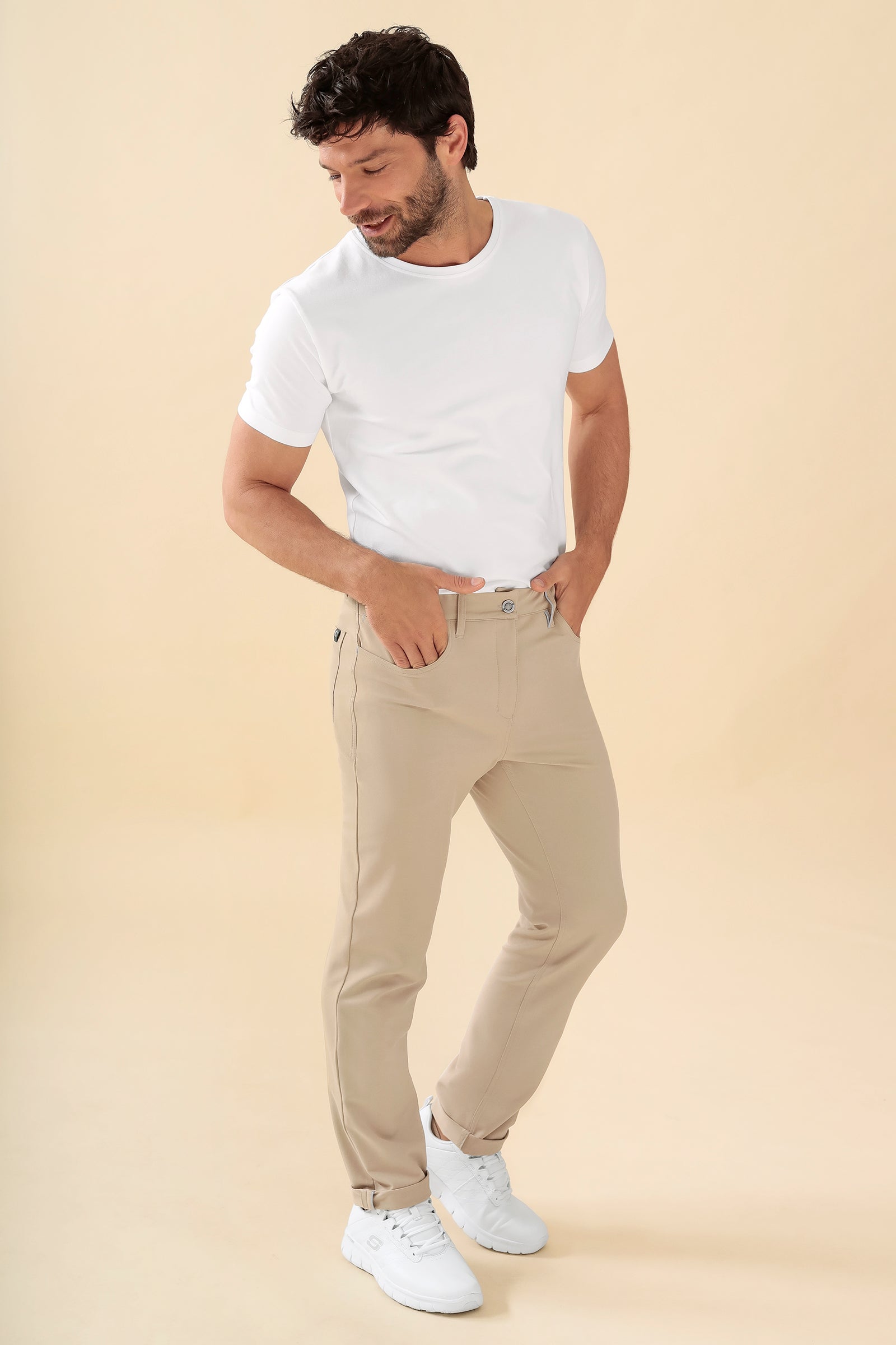 KAERE herenbroek - 5-pocket zand