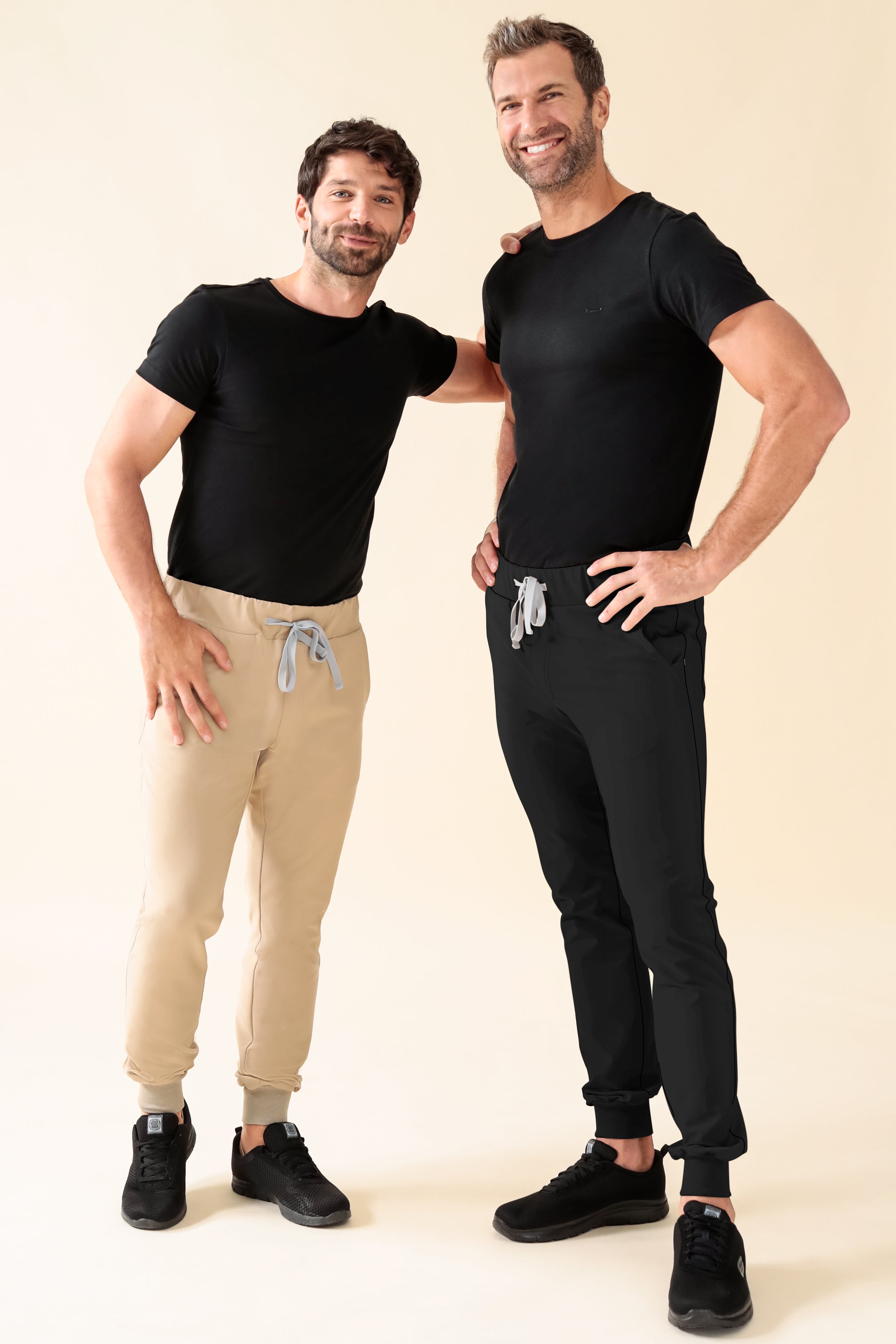 KAERE broek heren - zoom met elastische boord zonder beenzak zwart