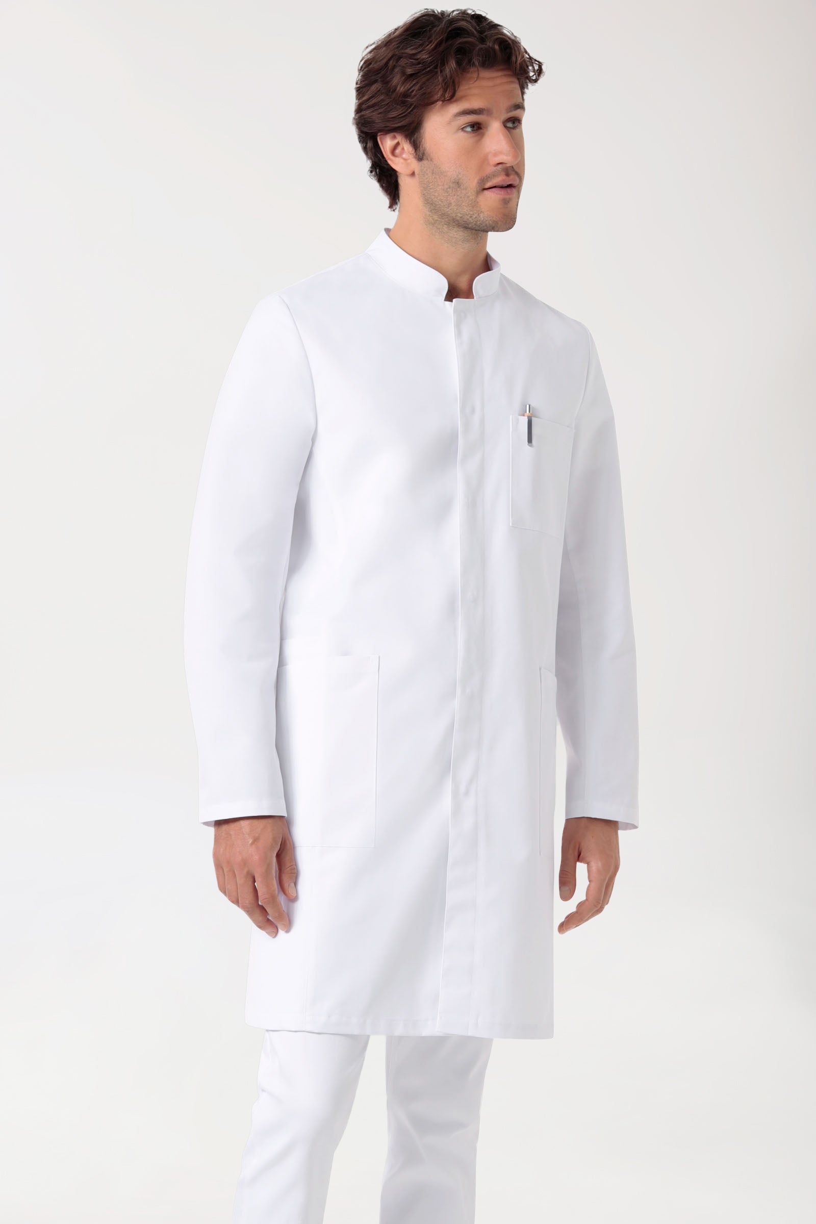 Jas heren-opstaande wit