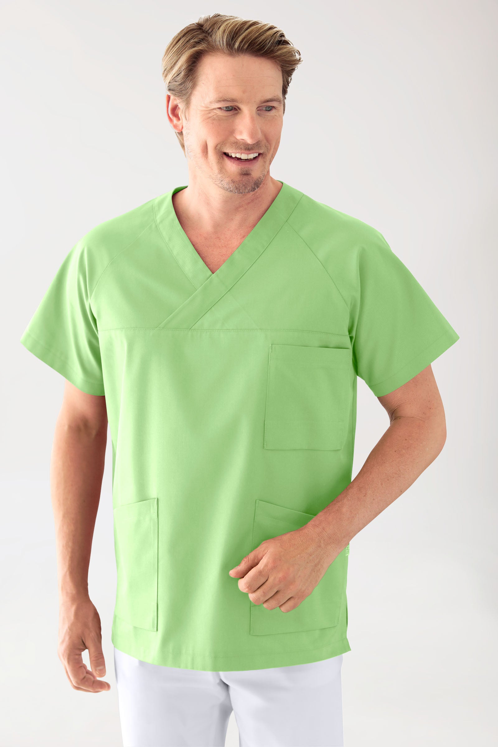 CORE oversteektuniek heren - V-hals appelgroen