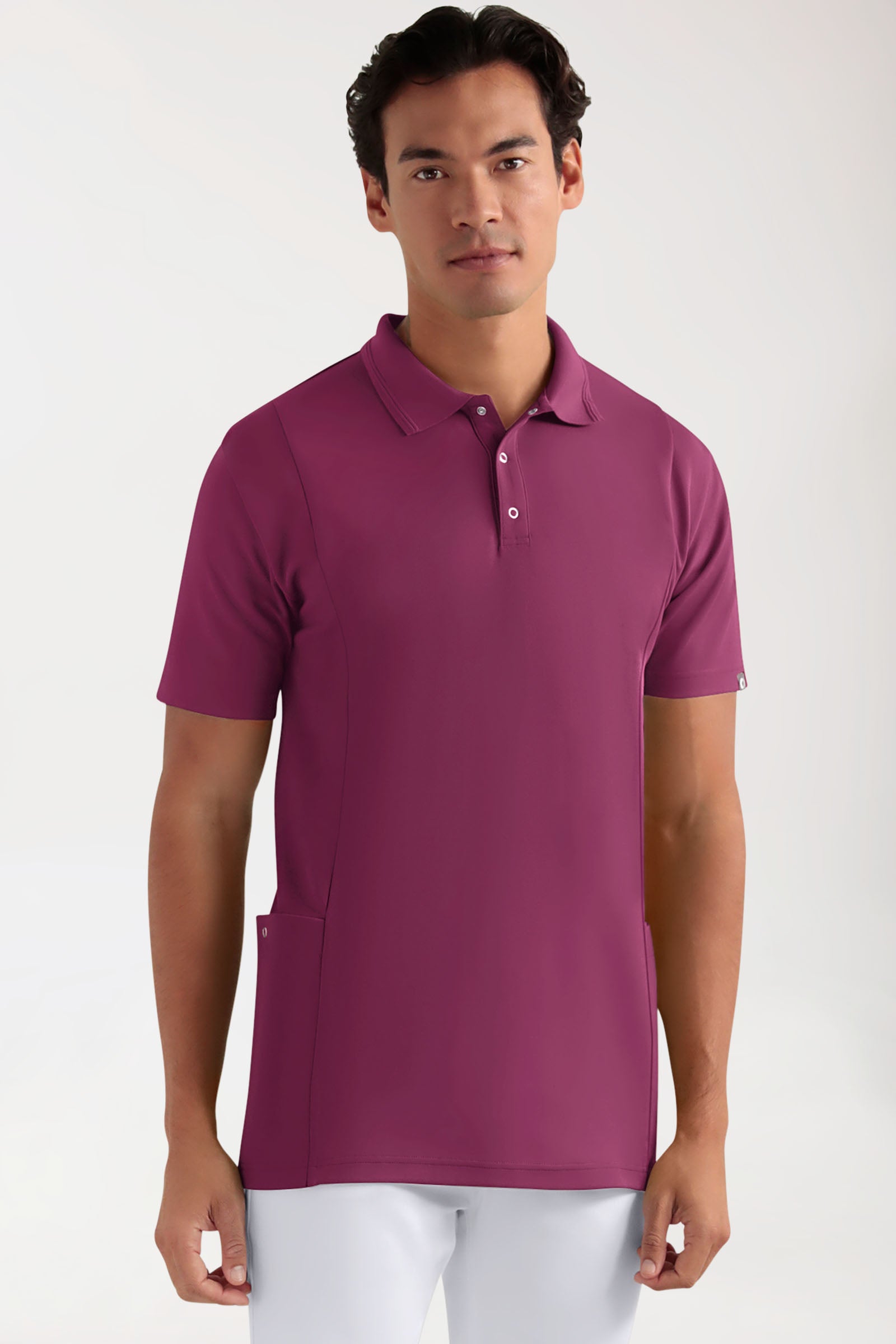 COMFY FLEX Stretch oversteektuniek heren - polokraag berry