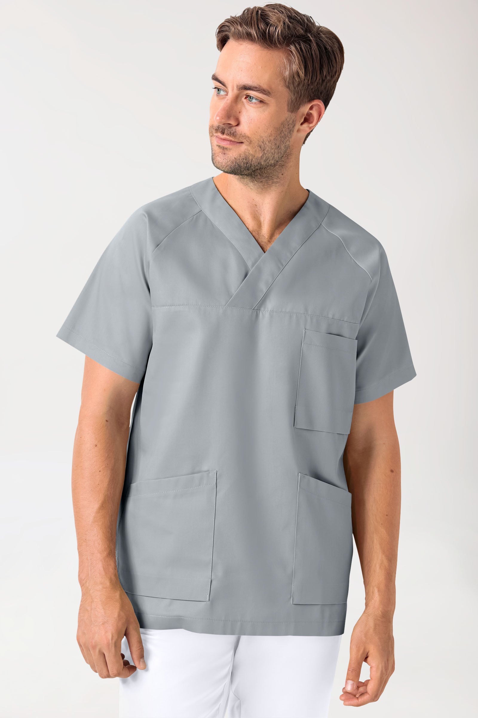 CORE oversteektuniek heren - V-hals grijs