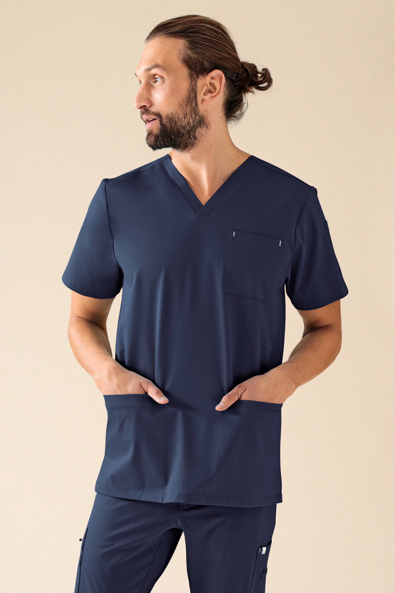 KAERE oversteektuniek heren -3-pack- v-hals navy
