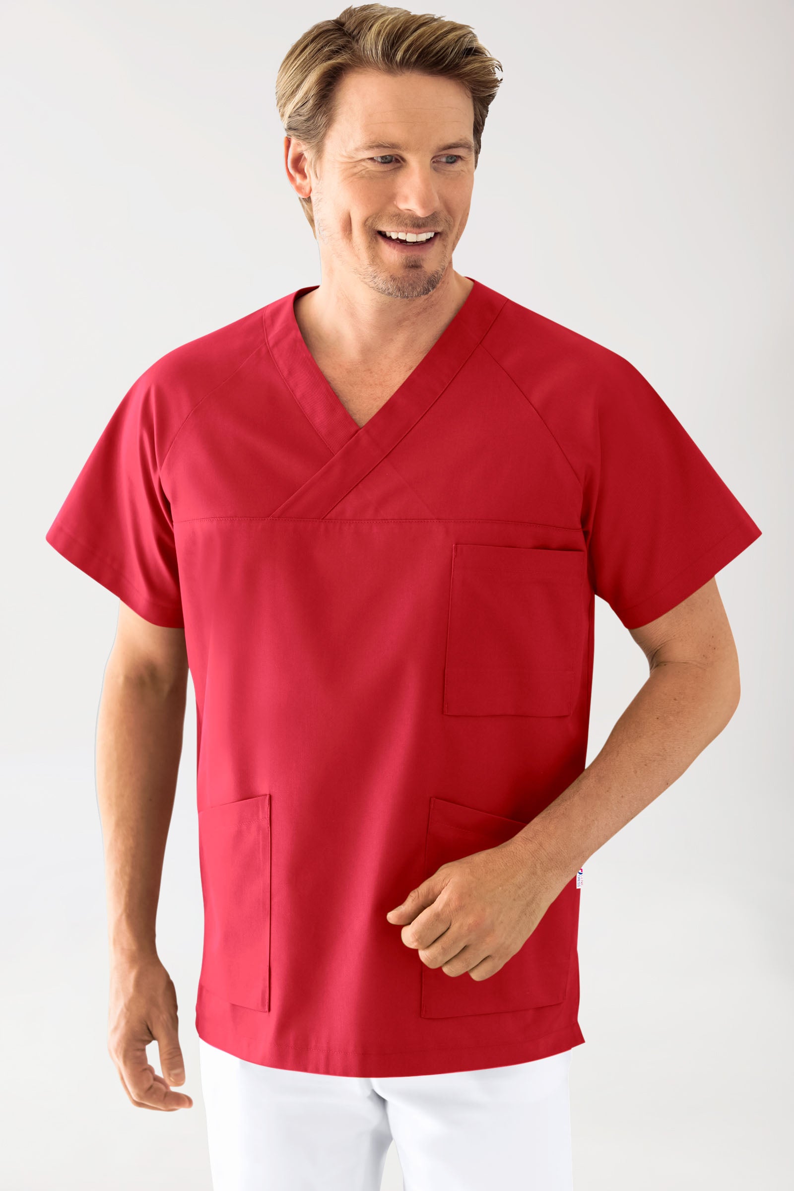 CORE oversteektuniek heren - V-hals rood