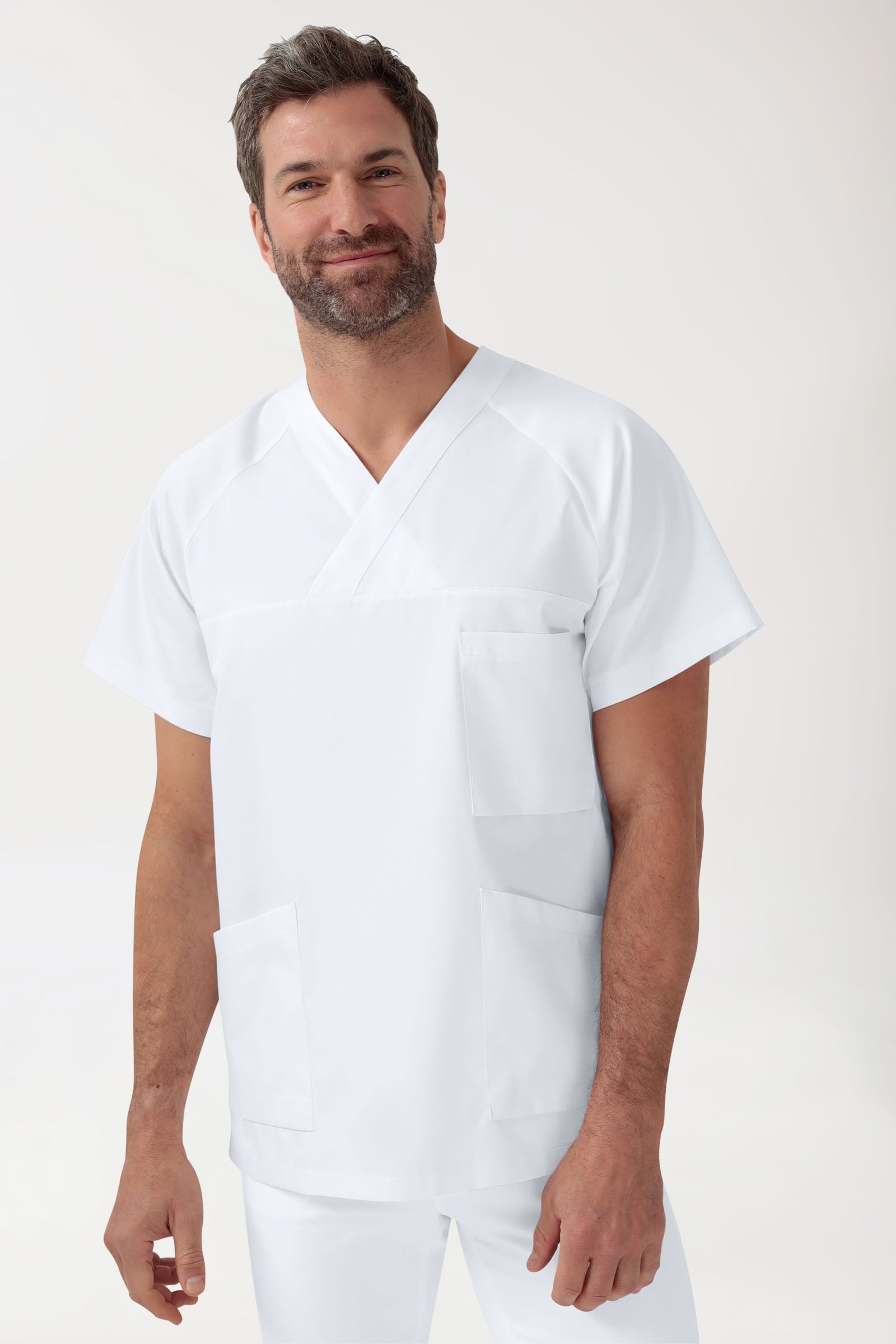 Herentuniek - V-hals wit