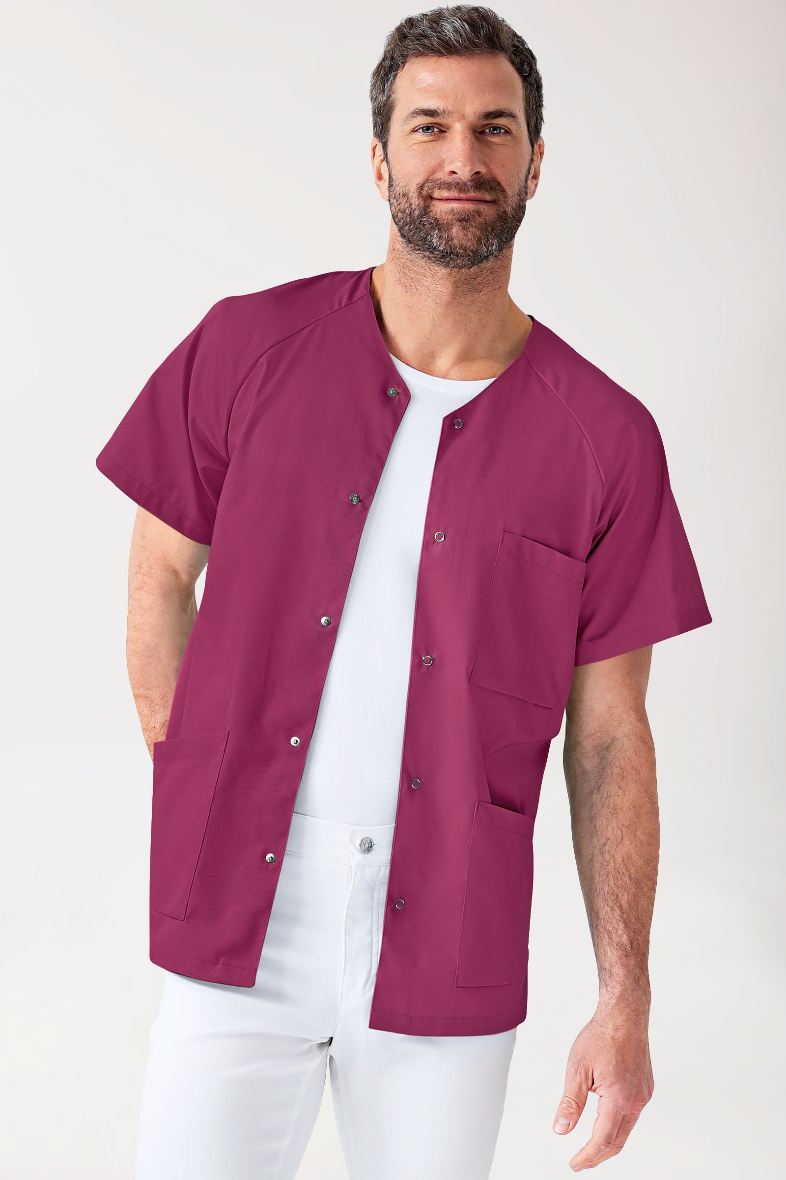 CORE tuniek heren - doorknoopsluiting berry