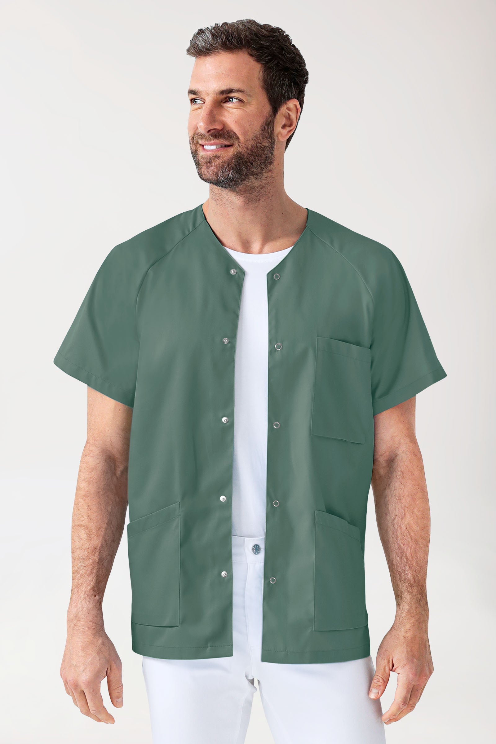 CORE tuniek heren - doorknoopsluiting donkergroen