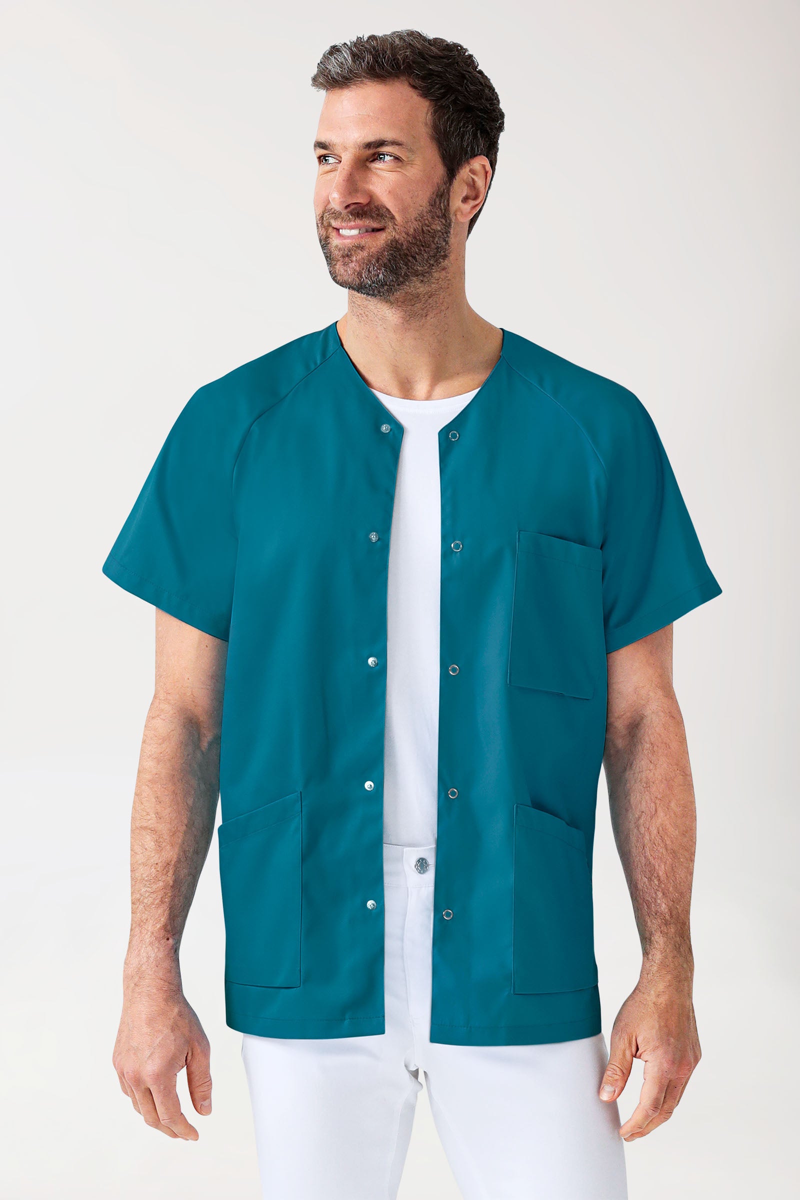 CORE tuniek heren - doorknoopsluiting petrol