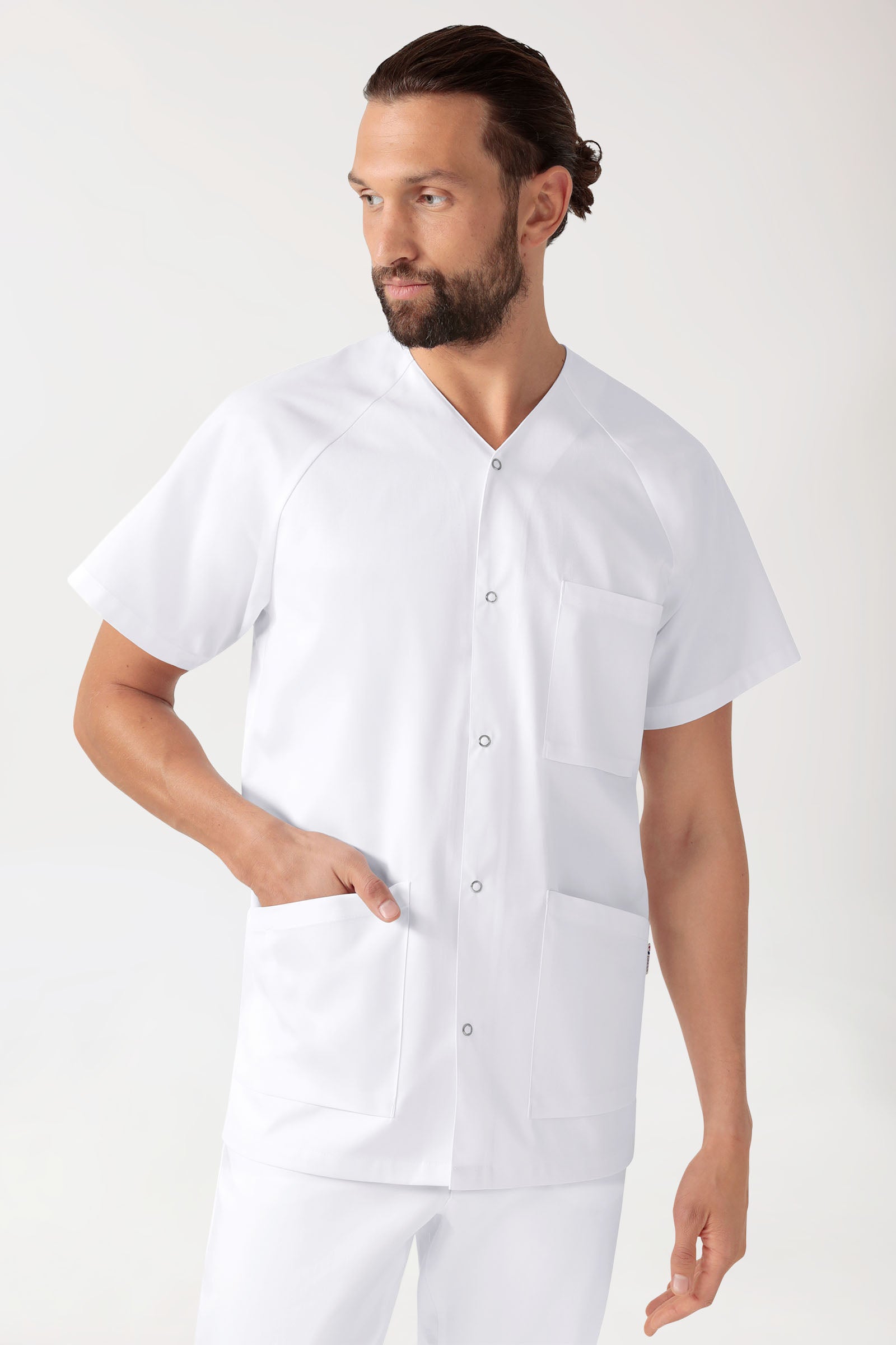 CORE tuniek heren - doorknoopsluiting wit