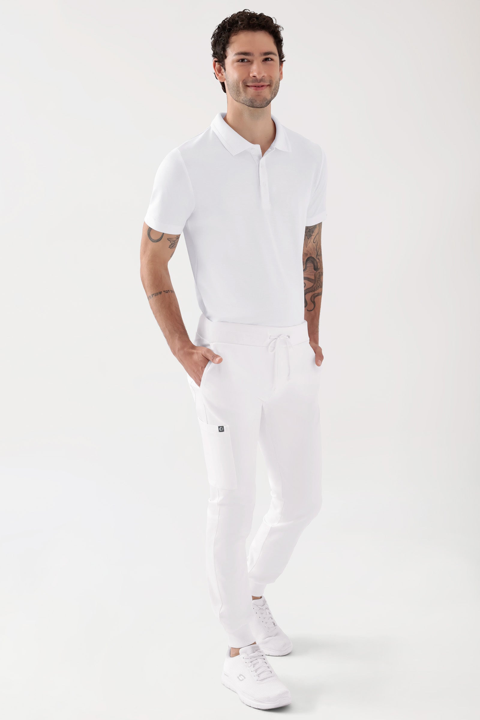 COMFY FLEX broek heren - jogpants wit