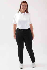 COMFY FLEX 5-pocket broek dames - slanke pijp zwart