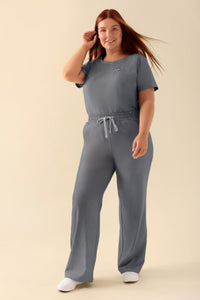 KAERE broek dames - wijd been grijs melange