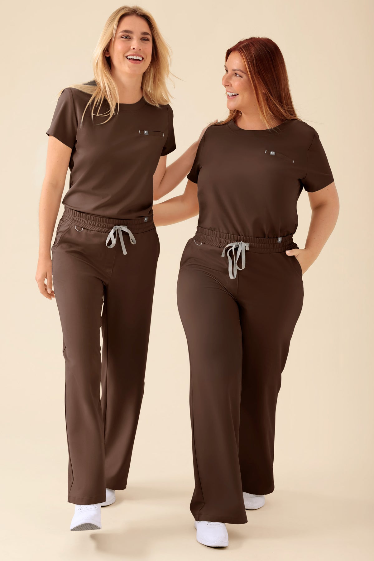 KAERE broek dames - wijd been coffee, Voorzijde view