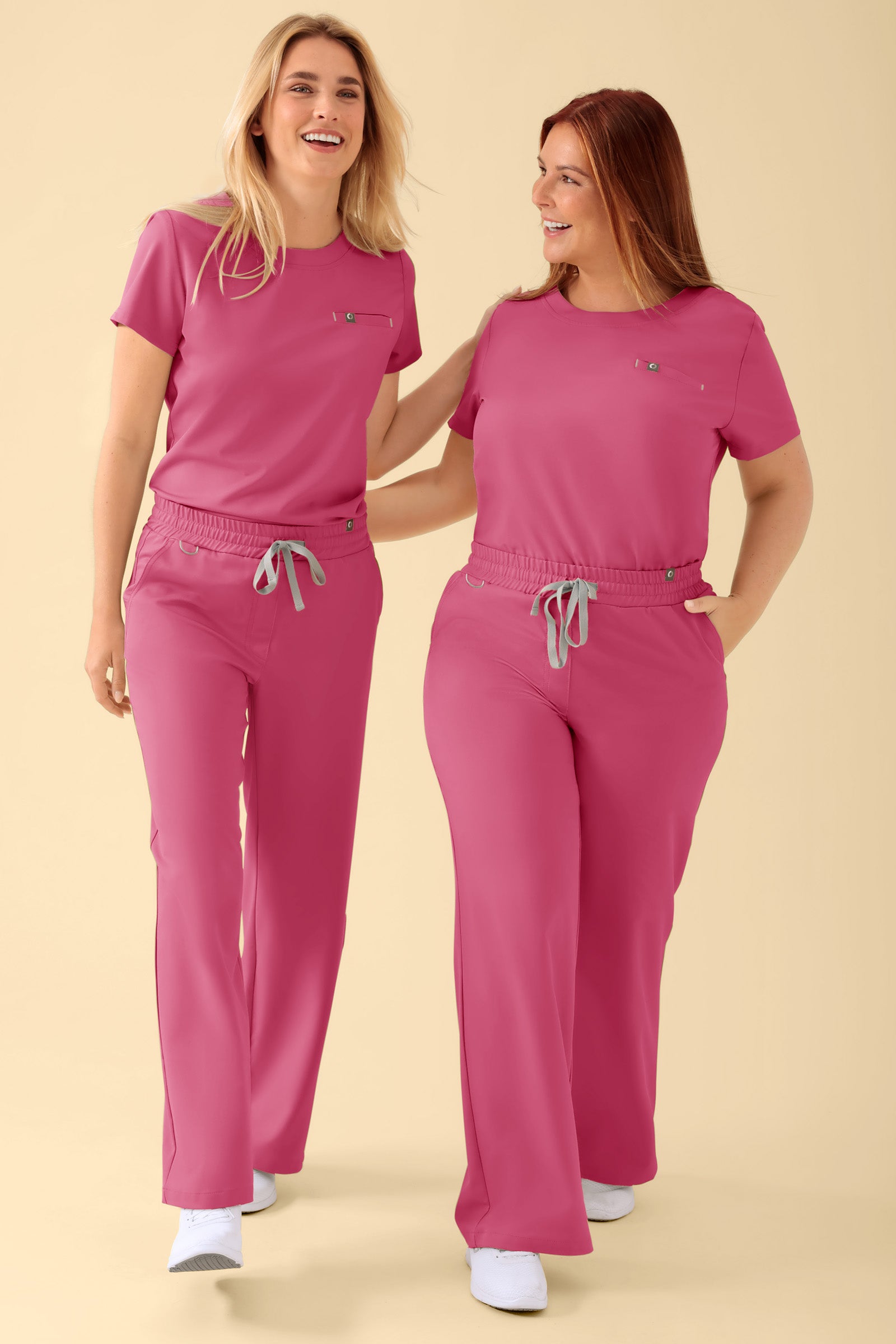 KAERE broek dames - wijd been oud rose, Voorzijde view