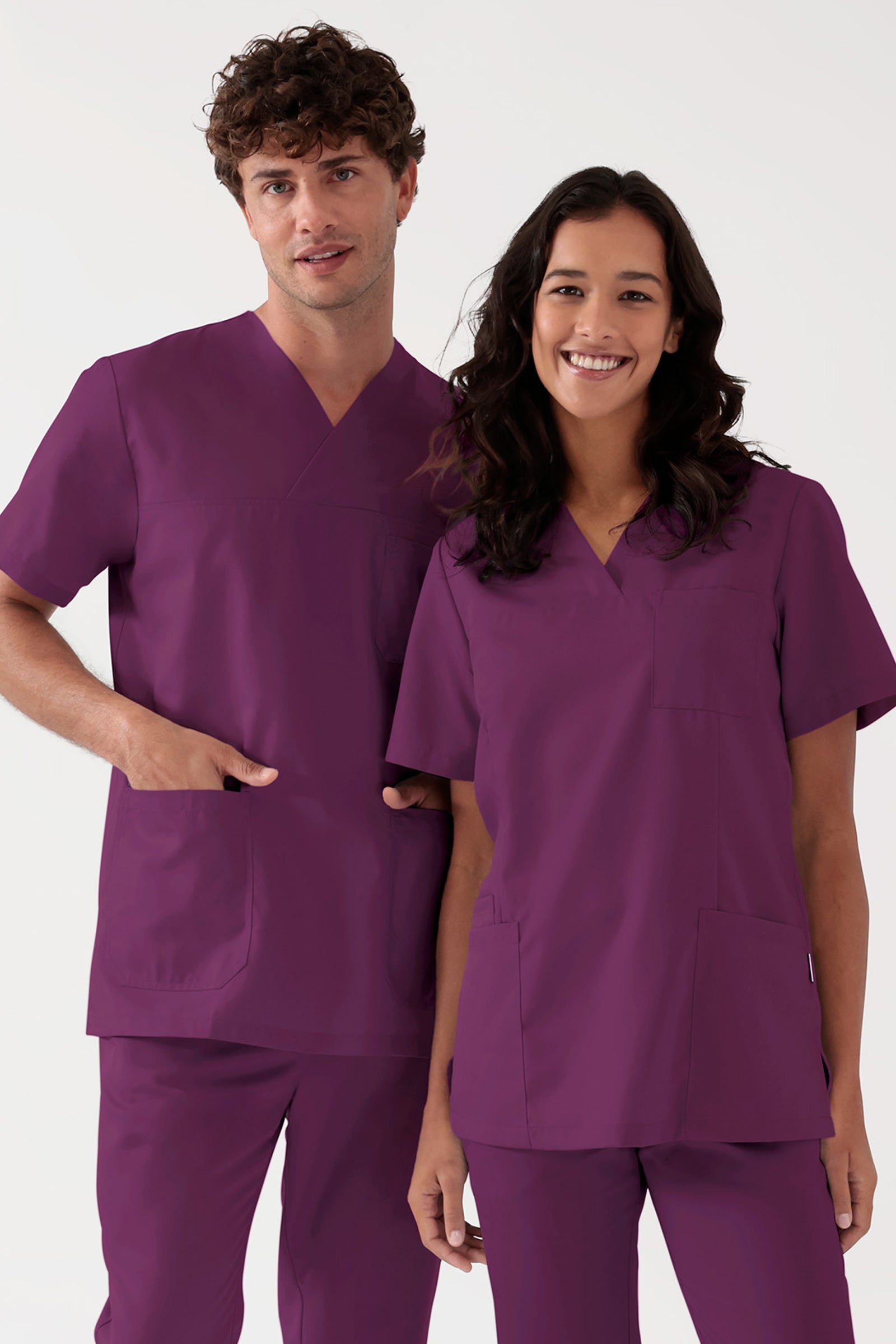 TENCEL™ oversteektuniek dames - V-hals black berry, Voorzijde view