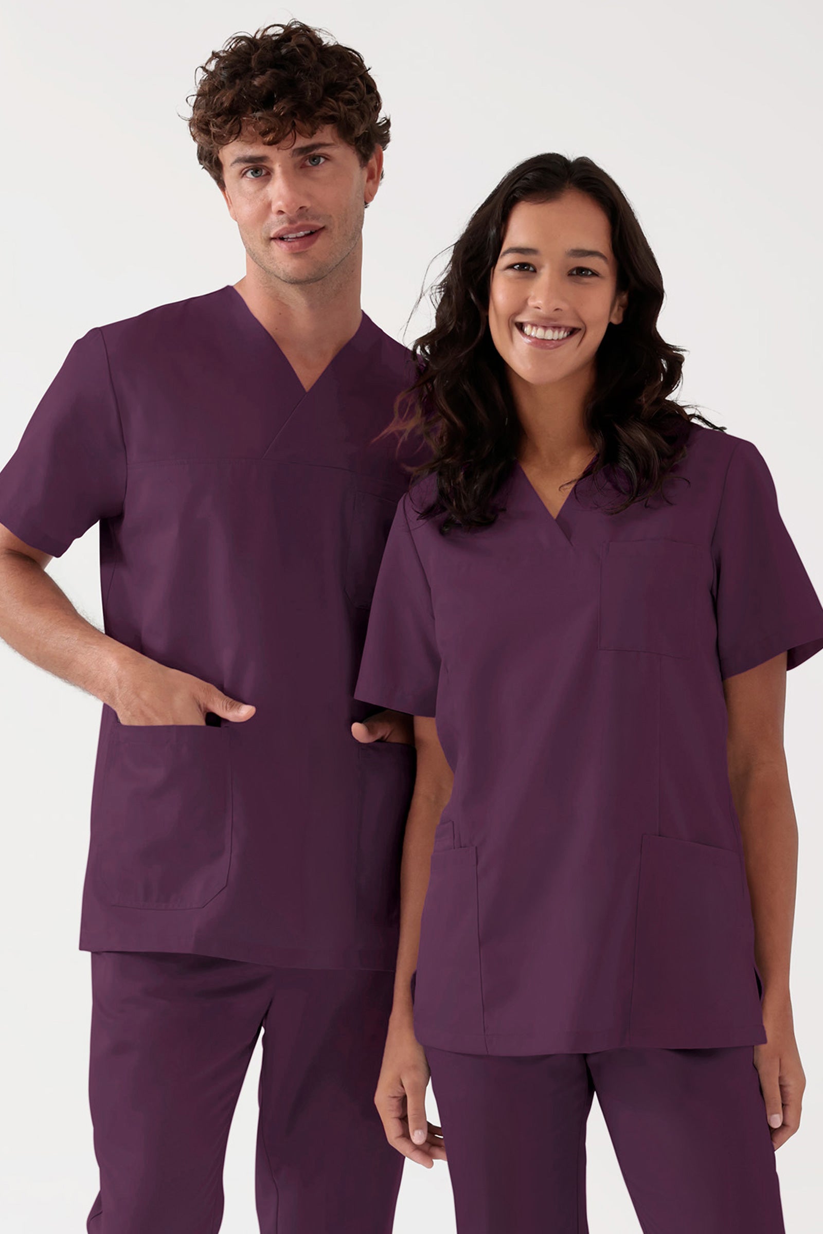 TENCEL™ oversteektuniek dames - V-hals black berry, Voorzijde view