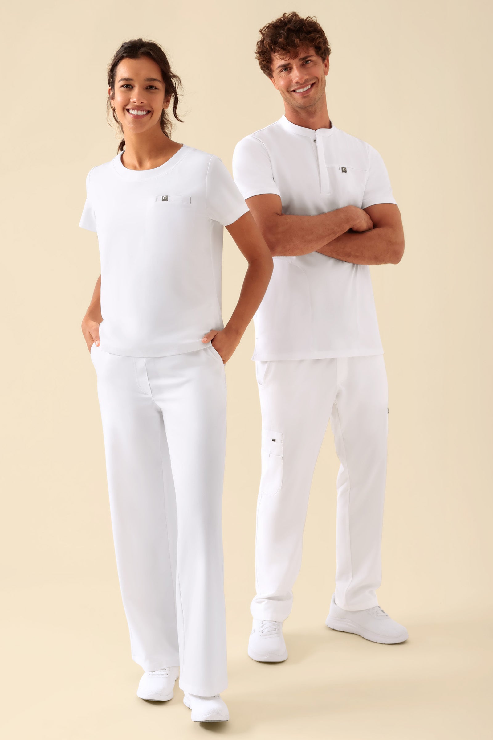 KAERE shirt dames - ronde hals wit, Voorzijde view