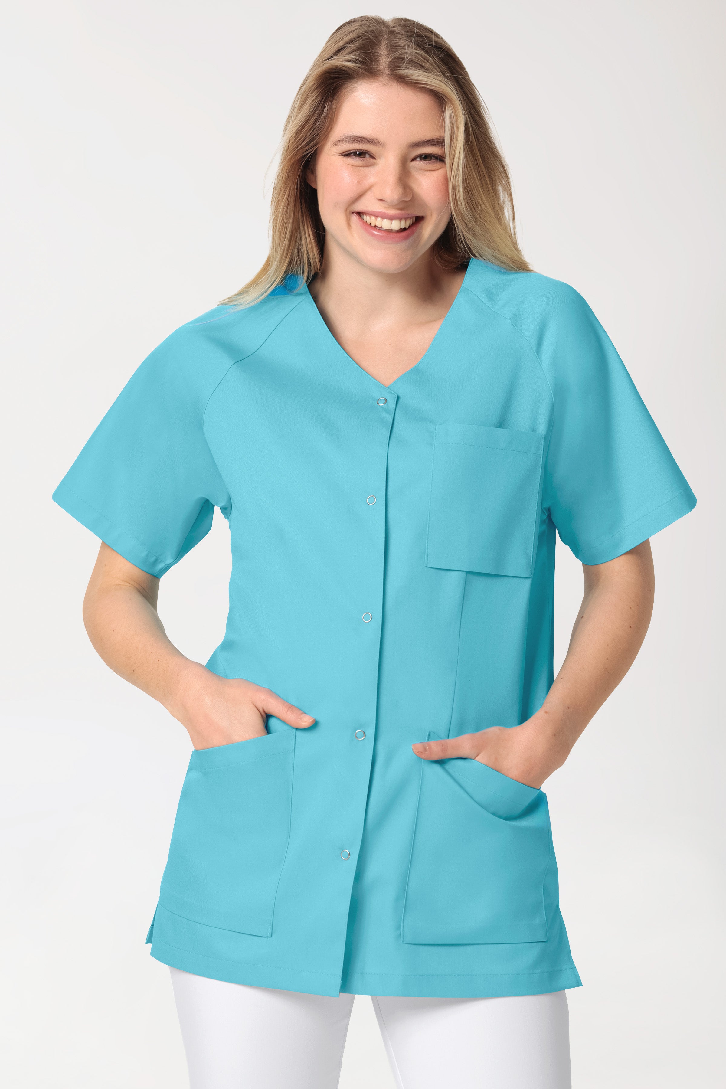 tuniek dames - doorknoopsluiting curaçao, Voorzijde view