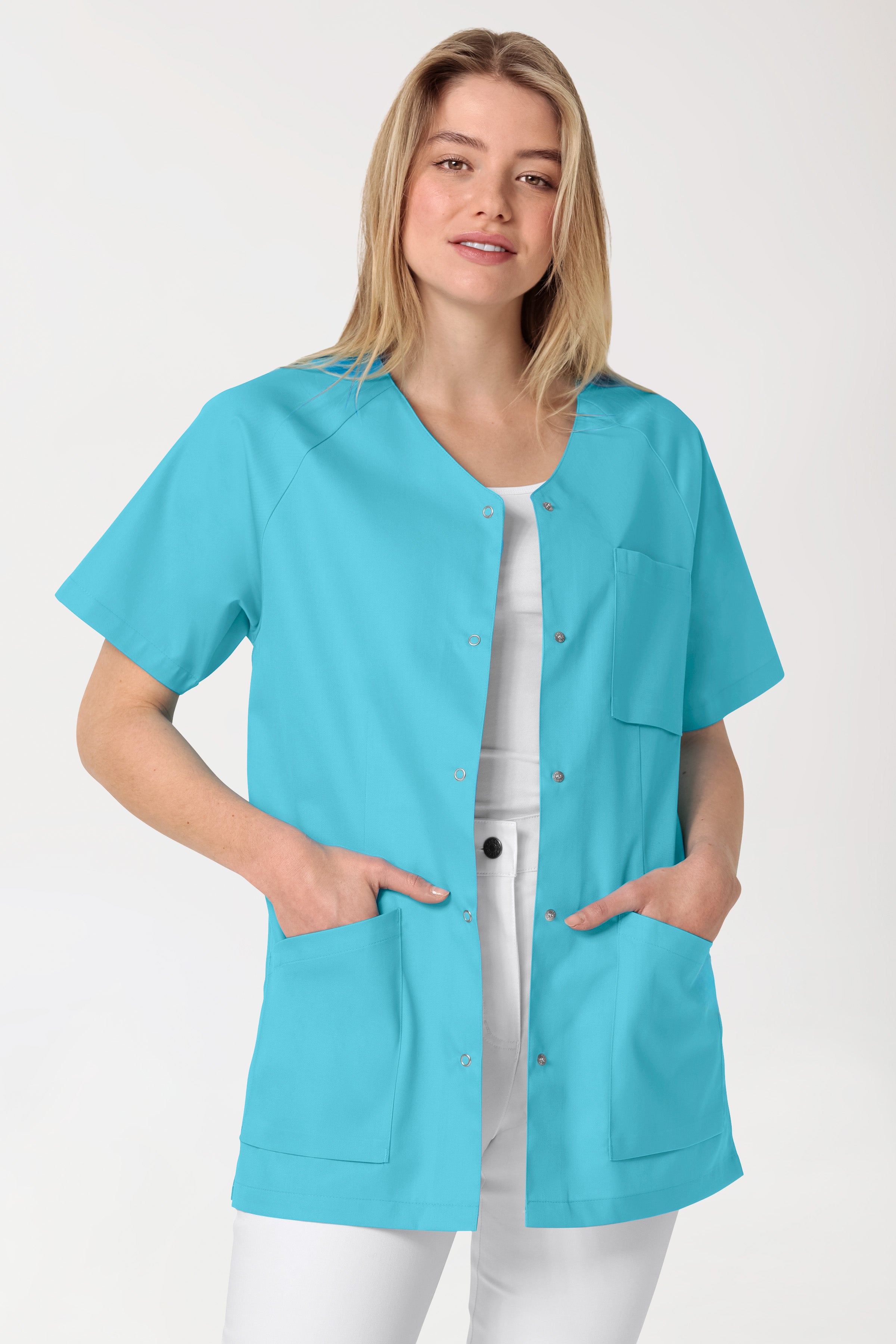 tuniek dames - doorknoopsluiting curaçao, Voorzijde view