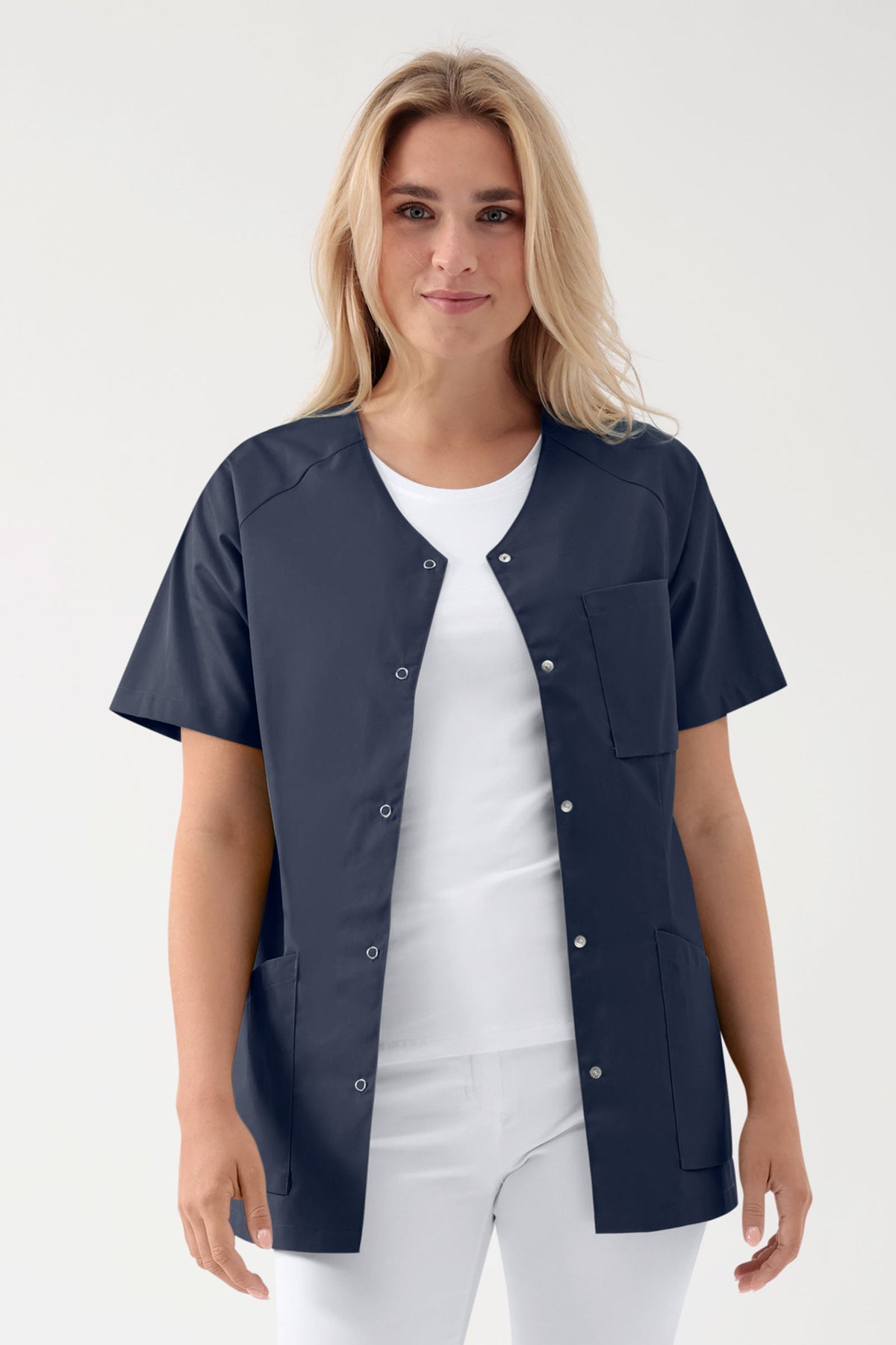 Tuniek-tuniek dames - drukknoopsluiting navy