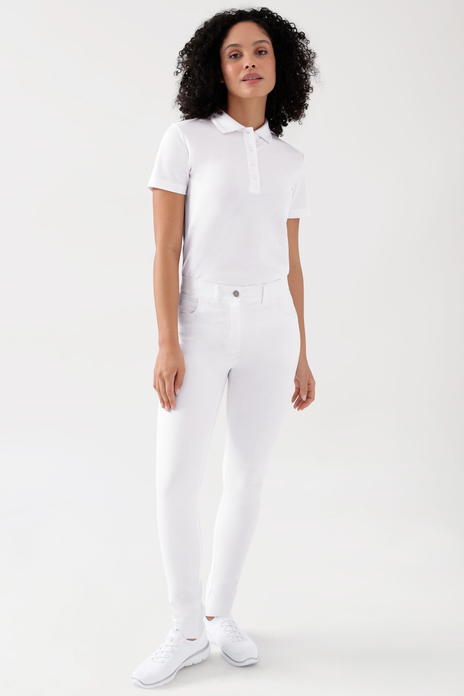 COMFY FLEX 5-pocket broek dames - slanke pijp wit