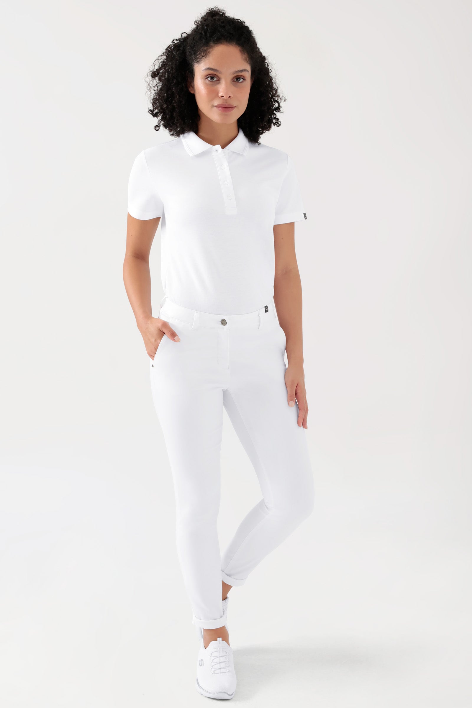 COMFY FLEX broek dames - chino stijl wit