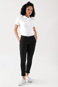 COMFY FLEX broek dames - chino stijl zwart