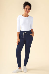 KAERE broek dames - zoom met elastische boord zonder beenzak navy