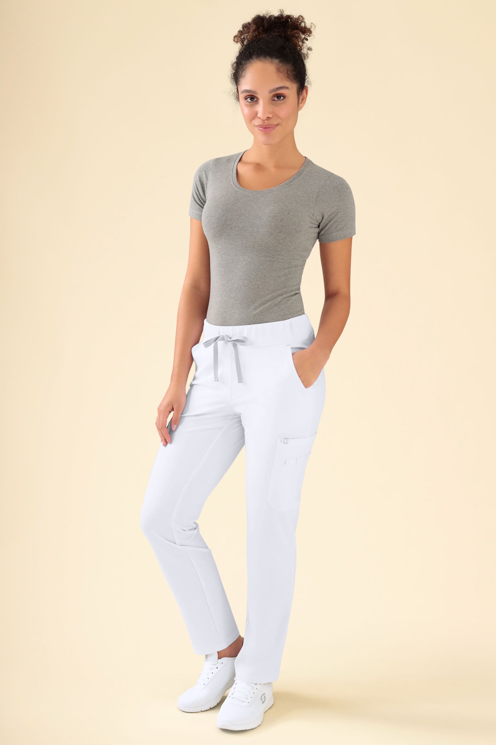 KAERE broek dames - met beenzak wit