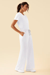 KAERE broek dames - wijd been wit