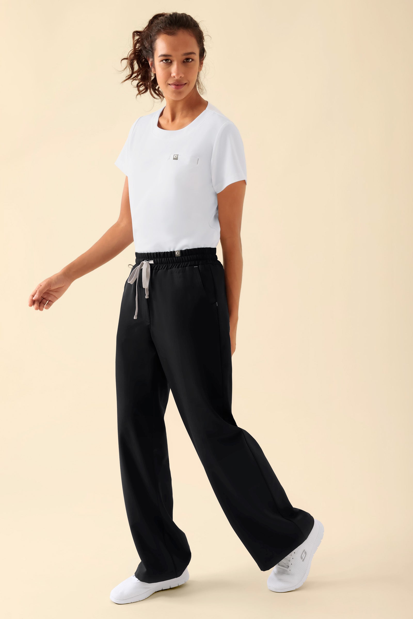 KAERE broek dames - wijd been zwart