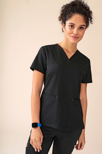 KAERE oversteektuniek dames - V-hals zwart