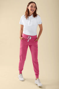 KAERE broek dames - zoom met elastische boord en beenzak oud rose