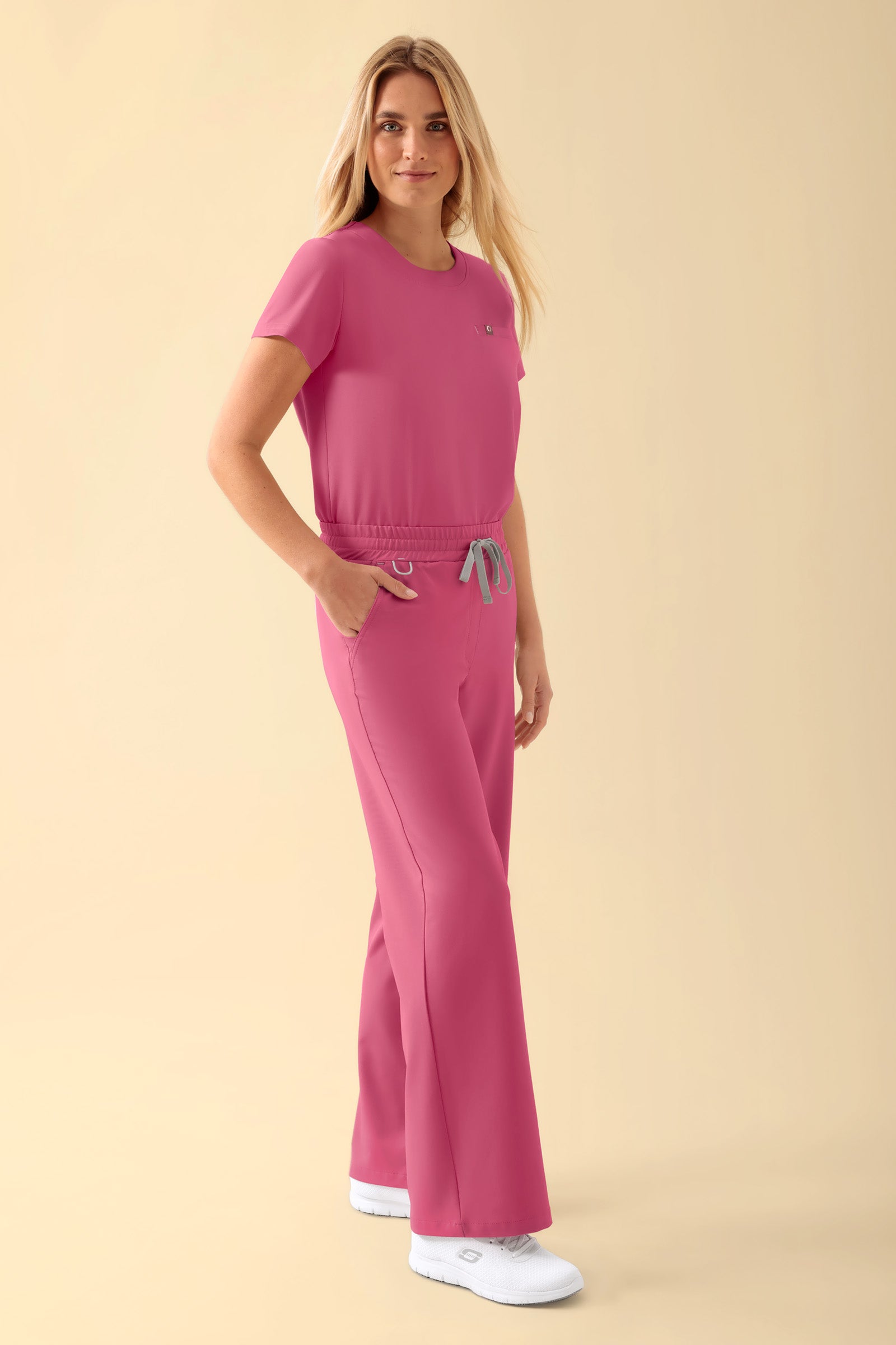 KAERE broek dames - wijd been oud rose