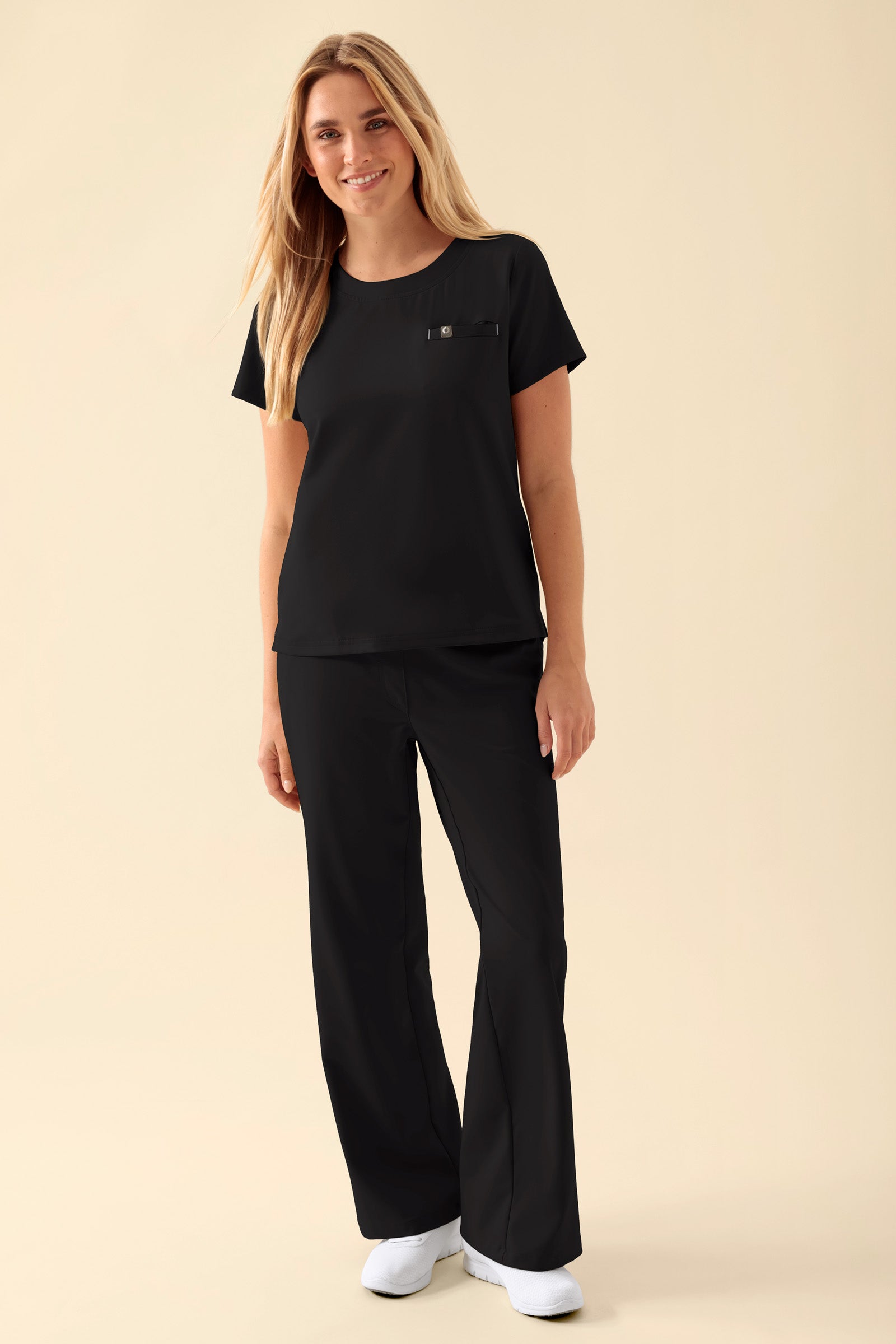 KAERE shirt dames - ronde hals zwart