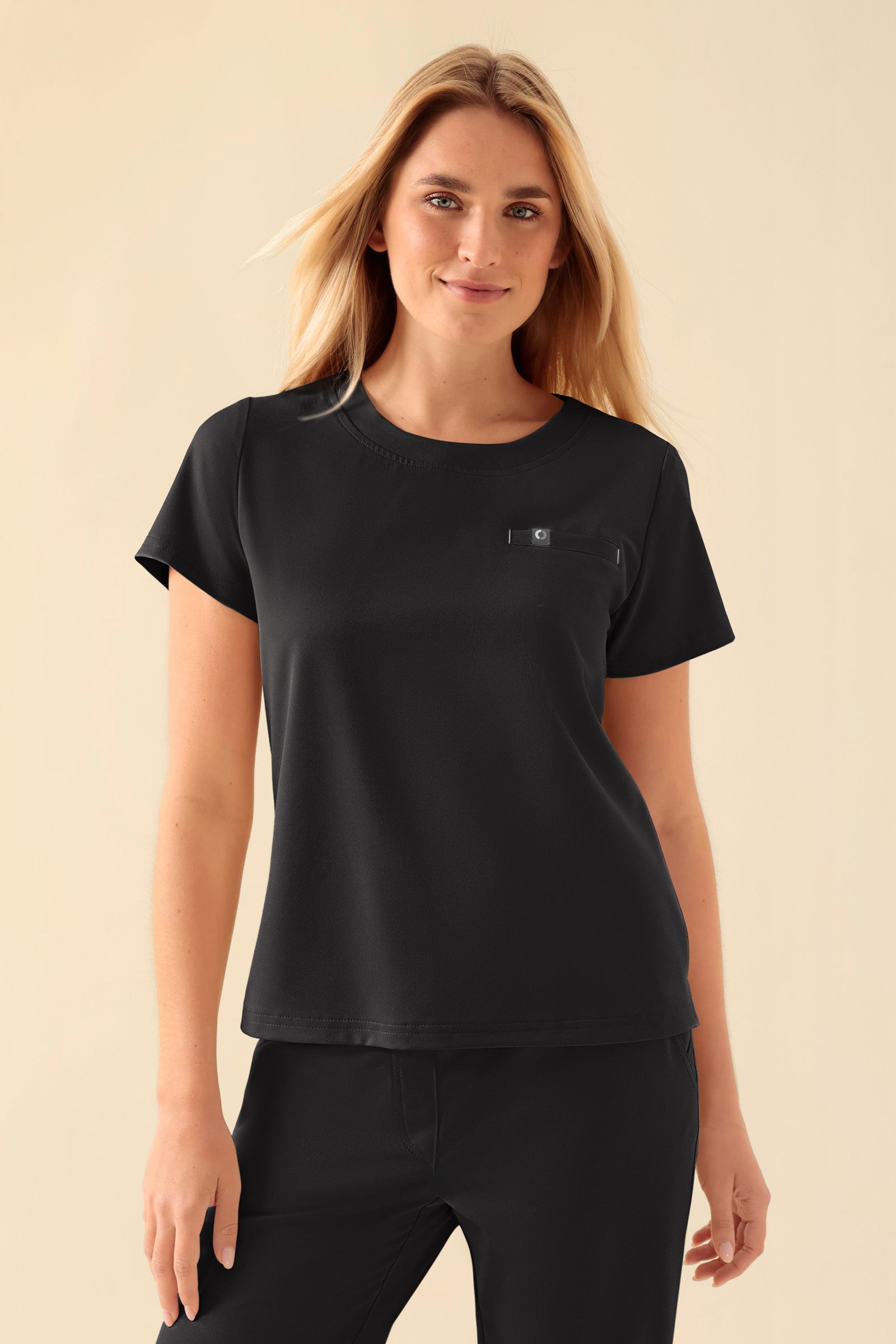 KAERE shirt dames - ronde hals zwart