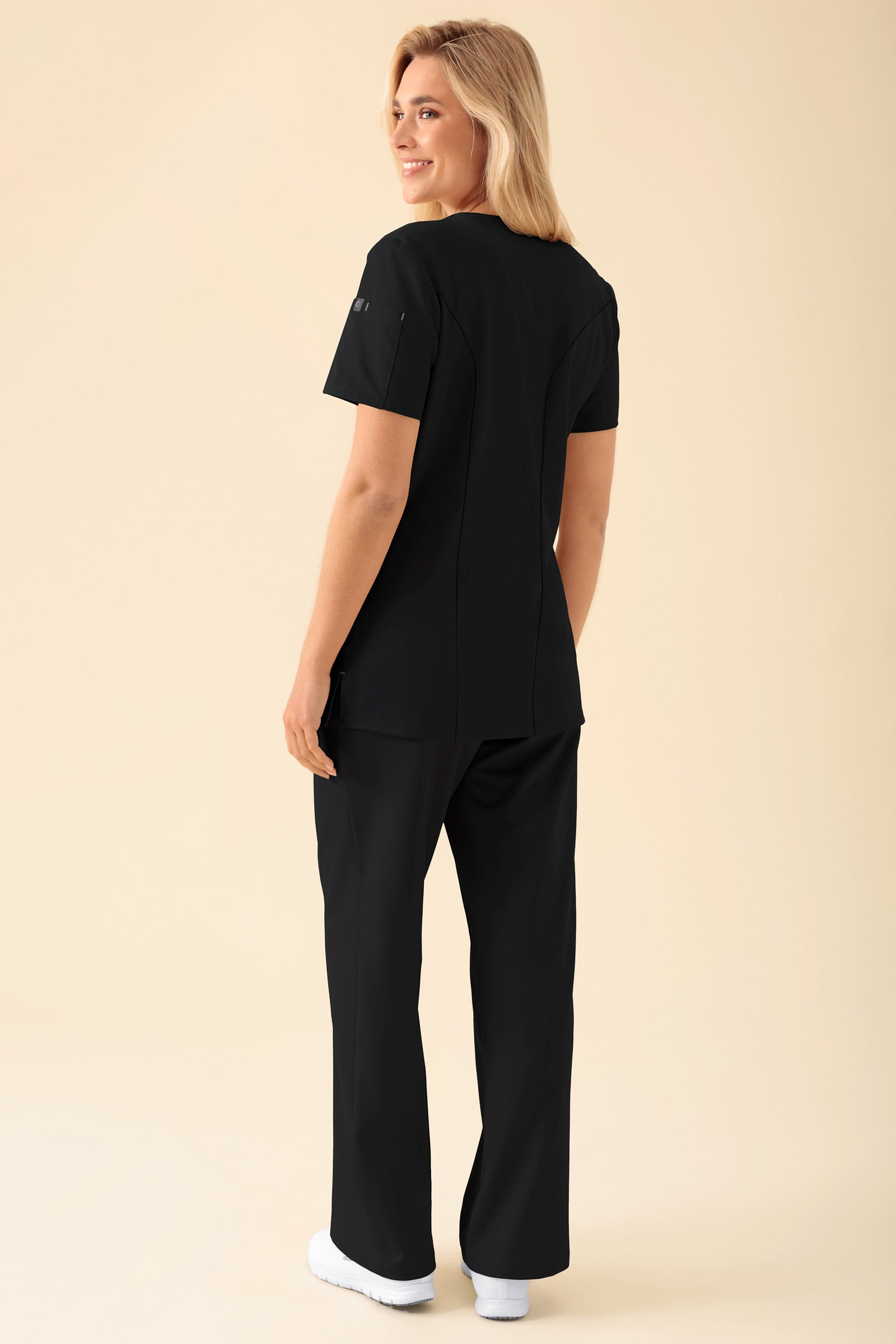 KAERE tuniek dames - drukknoopsluiting zwart