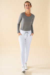 KAERE broek dames - zoom met elastische boord zonder beenzak wit