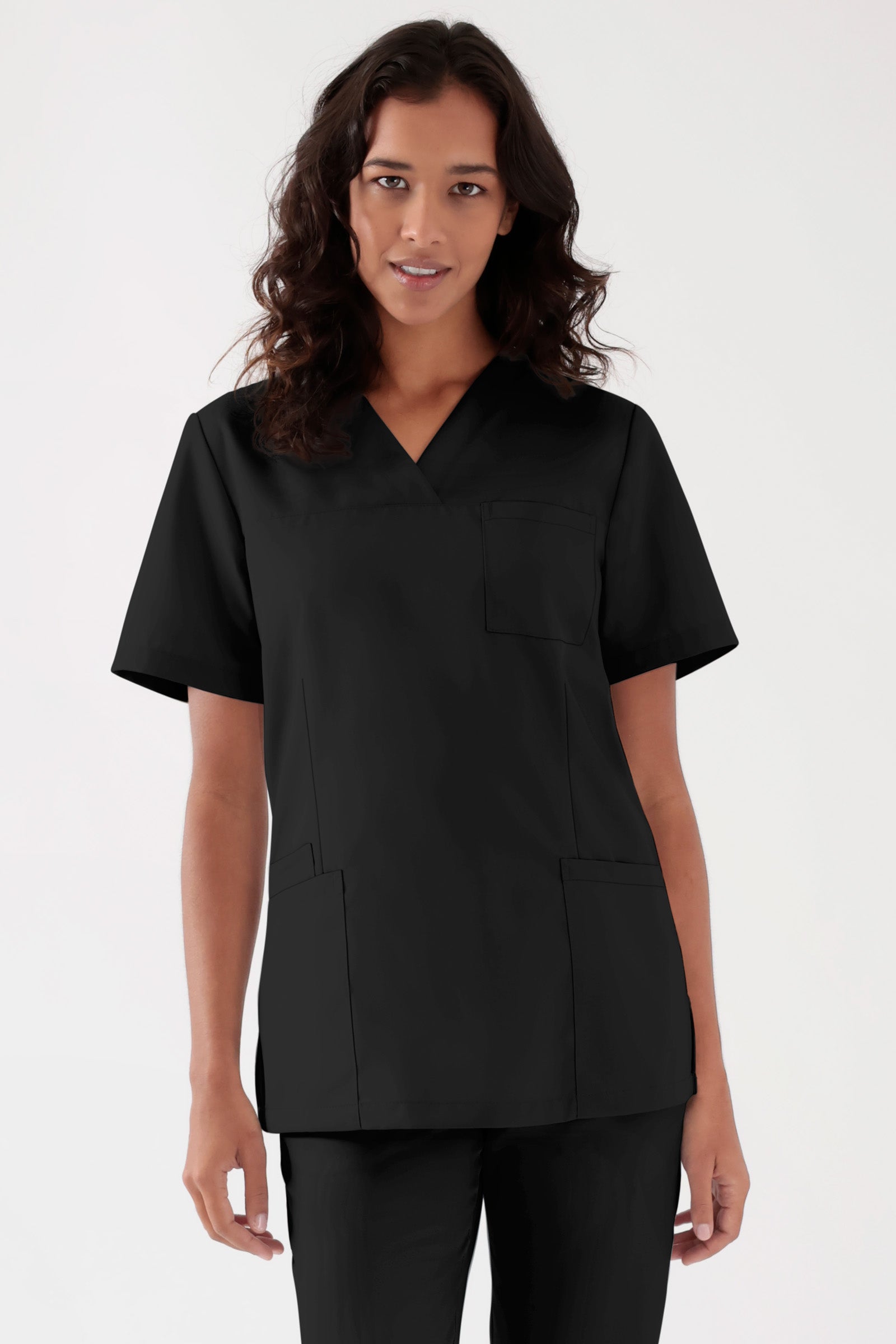 TENCEL™ oversteektuniek dames - V-hals zwart