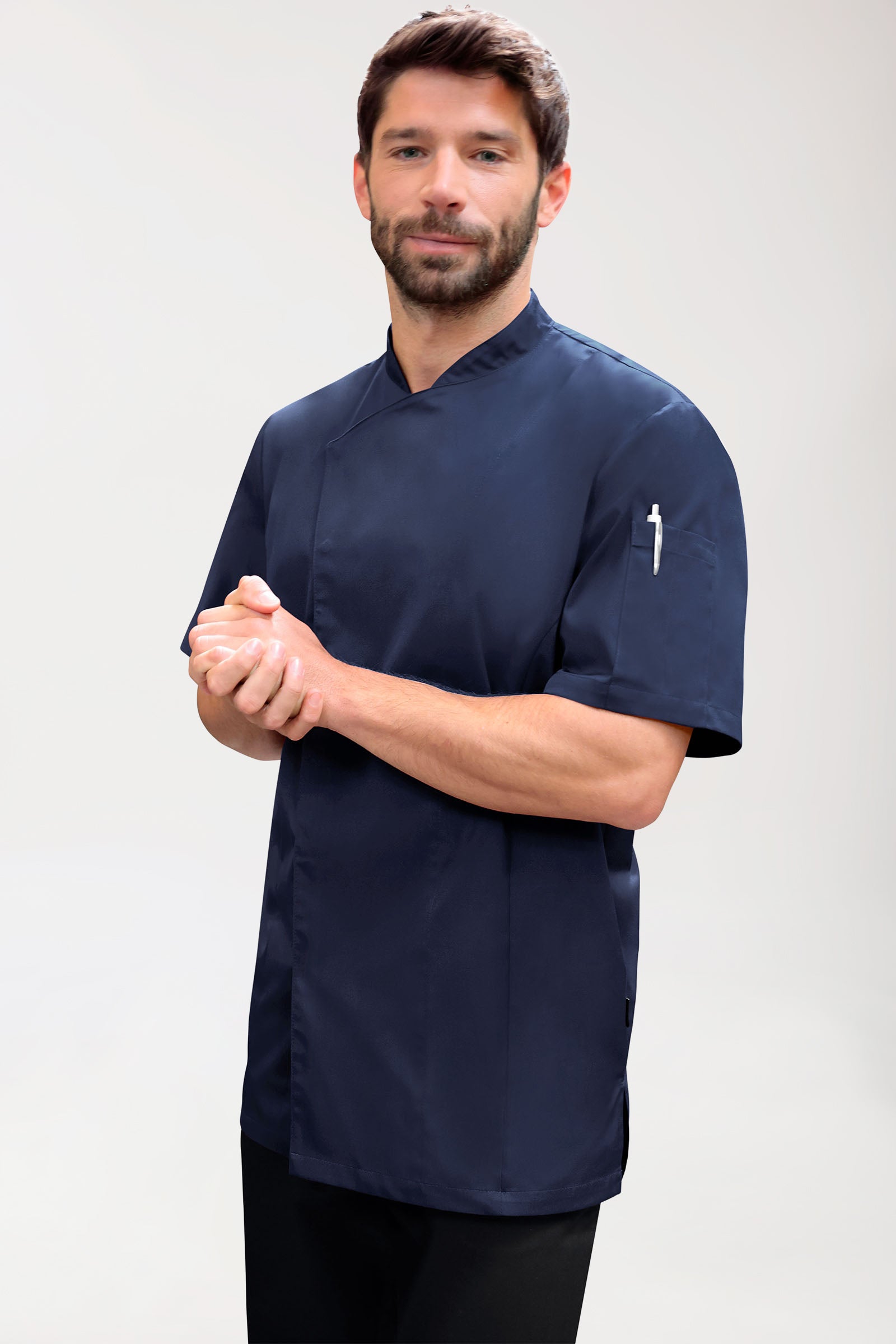 Gastro koksjas heren - 1/2 mouw navy