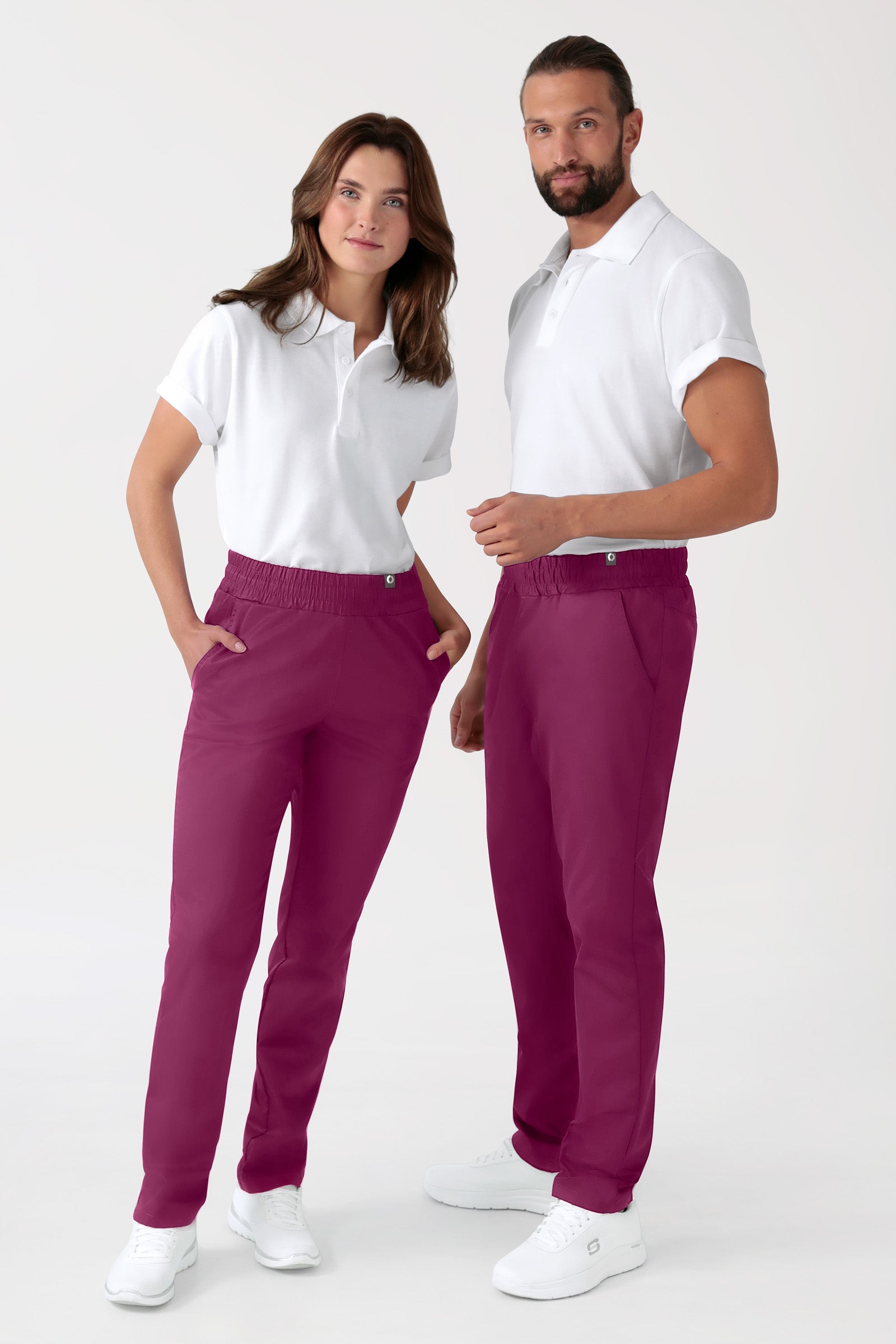 CORE broek uniseks - hoge boord berry