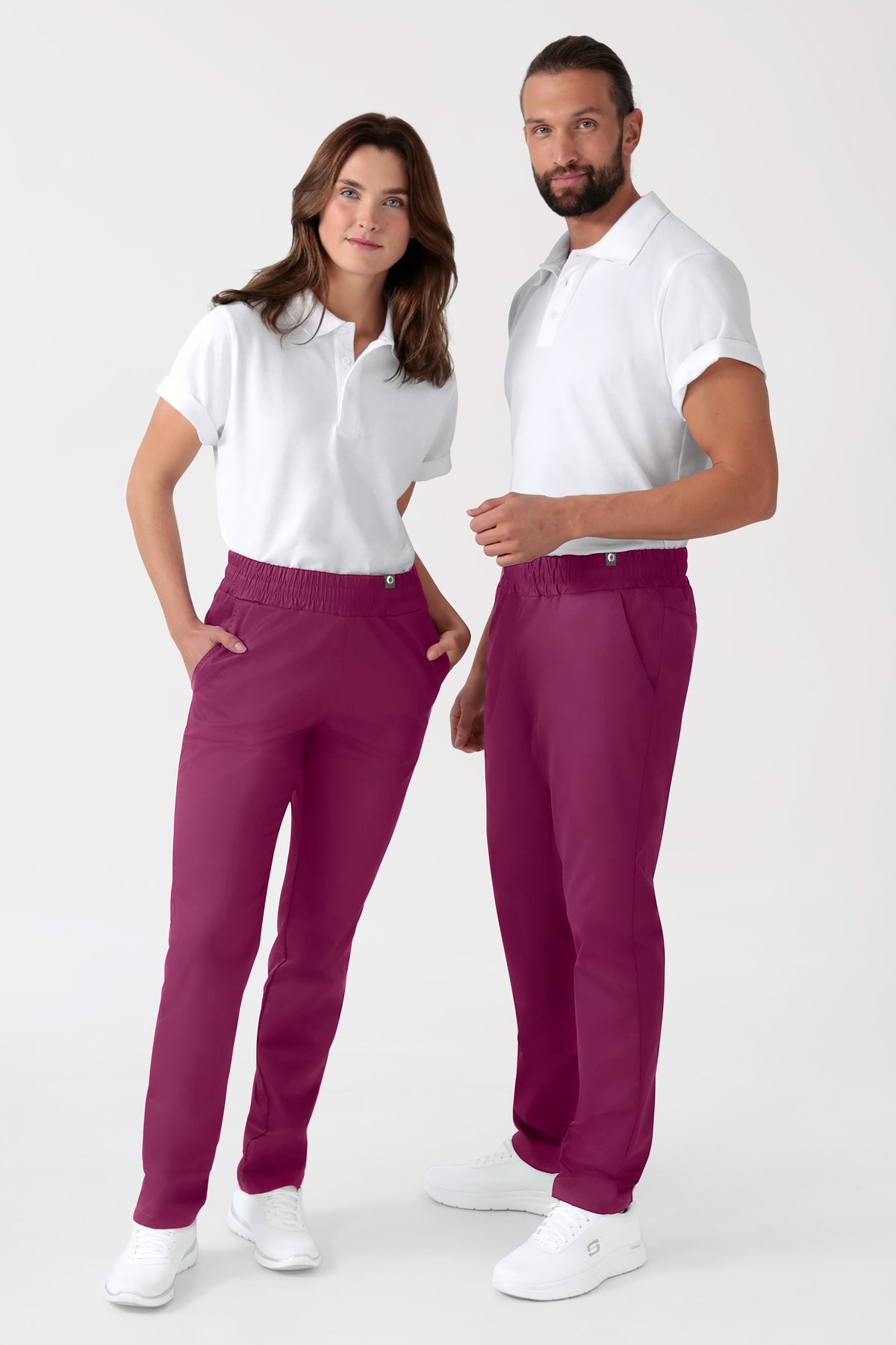 CORE broek uniseks - hoge boord berry, Voorzijde view